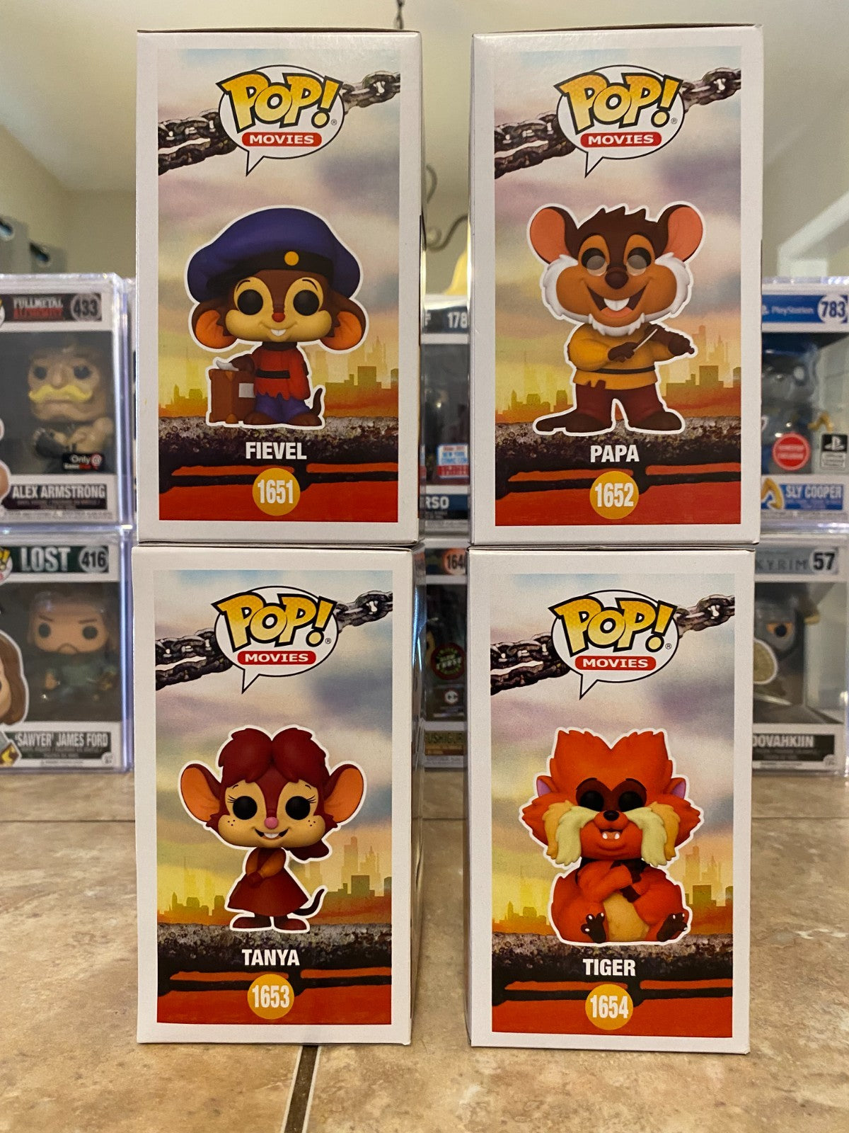 Funko Pop! Movies! An American Tail Set of 4Figures w Protectors