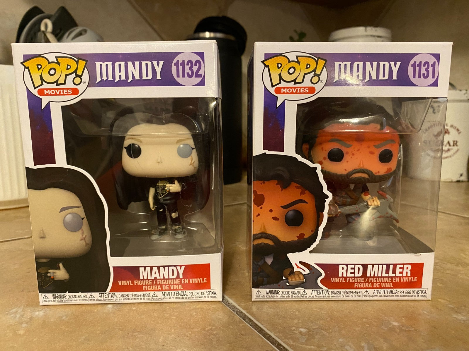 Funko POP! MANDY MOVIE SET of 2: Nick Cage Horror Red Miller + Mandy w Protector