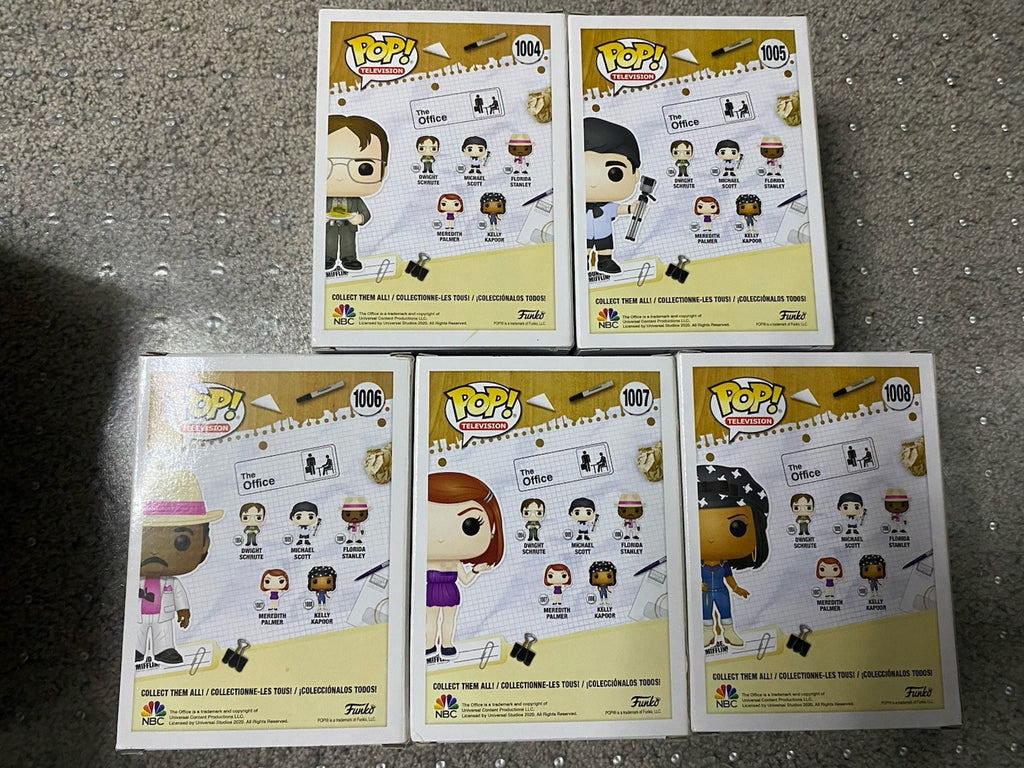 Funko The Office Complete Set #1004, 1005, 1006, 1007, 1008 Near/Mint Condition
