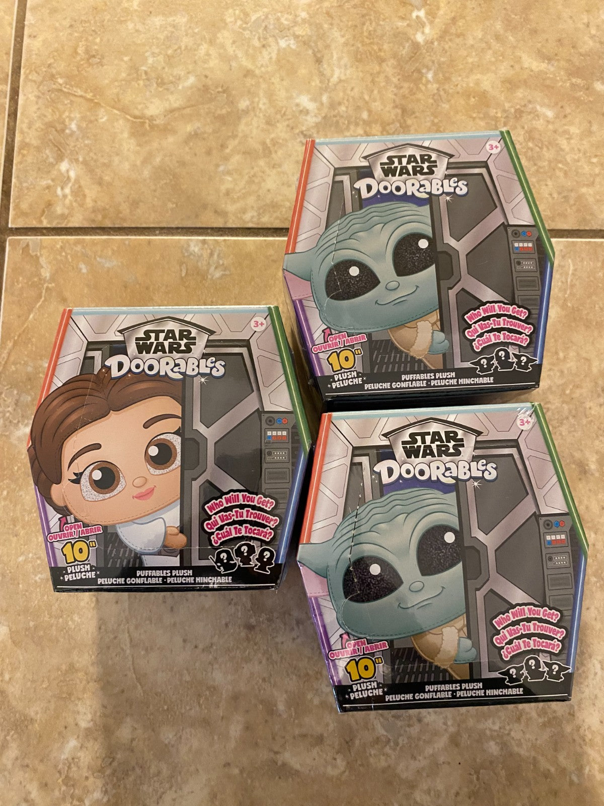 Disney Star Wars Doorables 10” Puffables Mystery Plush - NEW / Sealed Lot Of 3