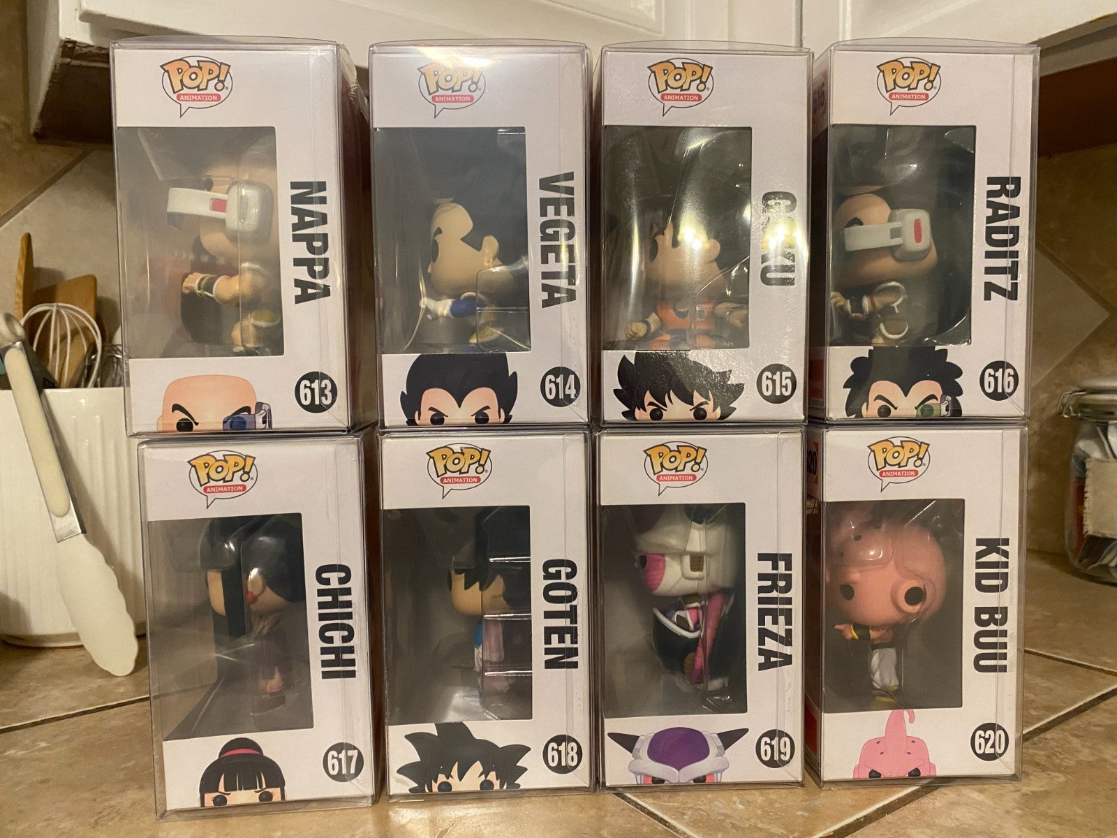 Funko Pop! Dragon Ball Set of 8 Figures #613 thru #620 w Protectors