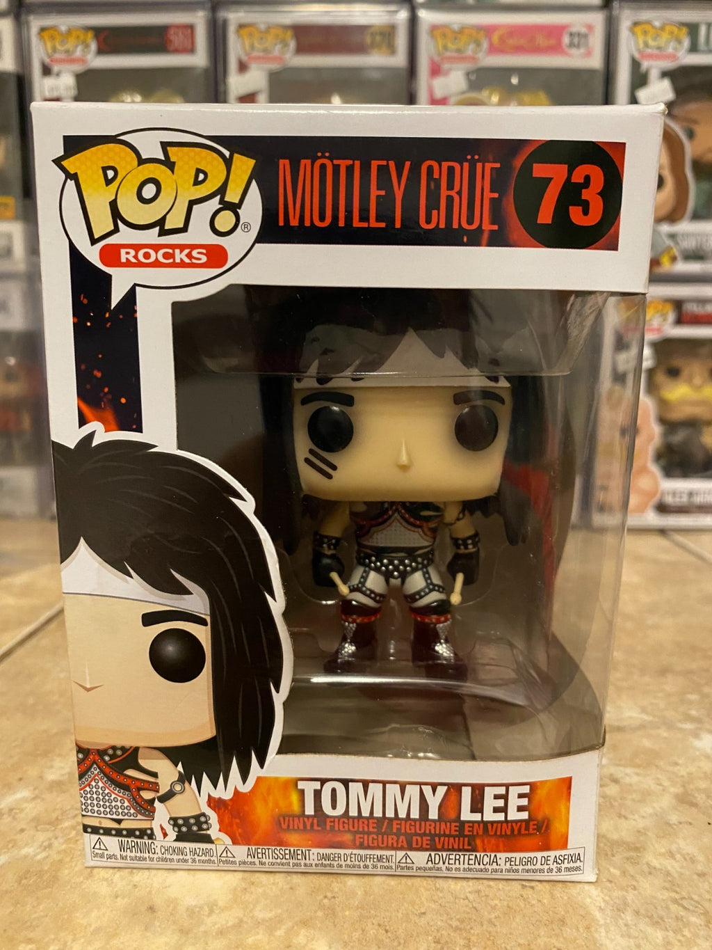Funko Pop! Rocks Motley Crue - Vaulted Tommy Lee Figure w Box/Screen Damage