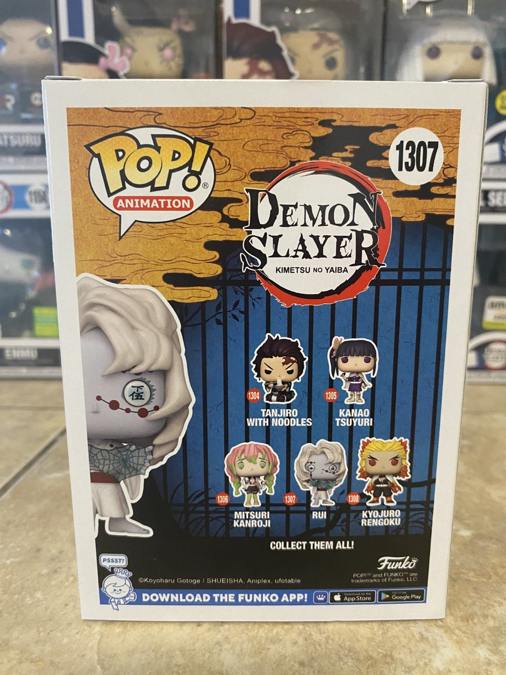 Funko Pop! Demon Slayer #1307 Rui GITD Game Stop Exclusive w/Box Protector