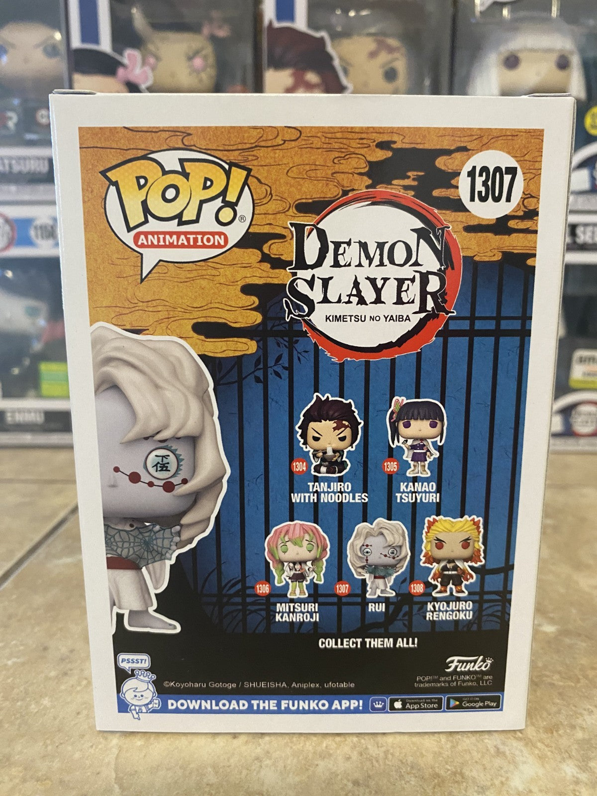 Funko Pop! Demon Slayer #1307 Rui GITD Game Stop Exclusive w/Box Protector