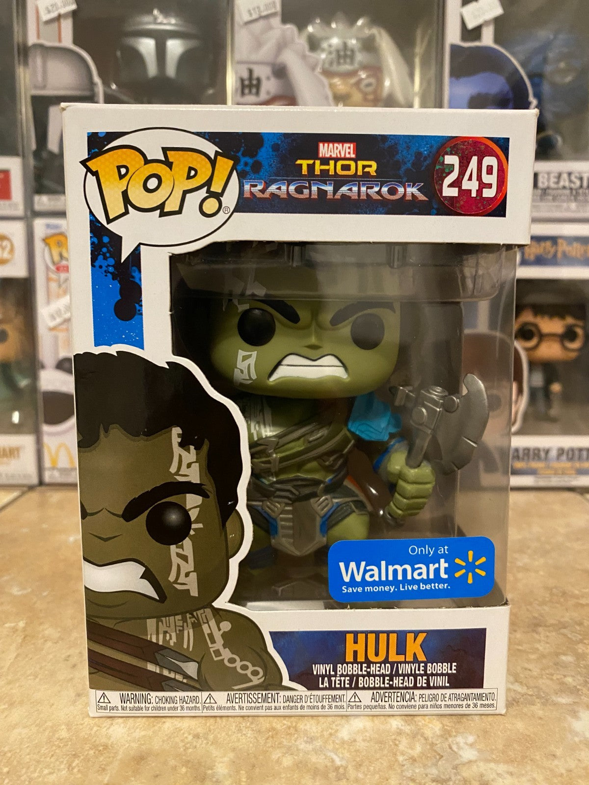 Funko Pop Hulk (Gladiator) #249 Thor Ragnarok 2017 Vaulted Exclusive w Protector