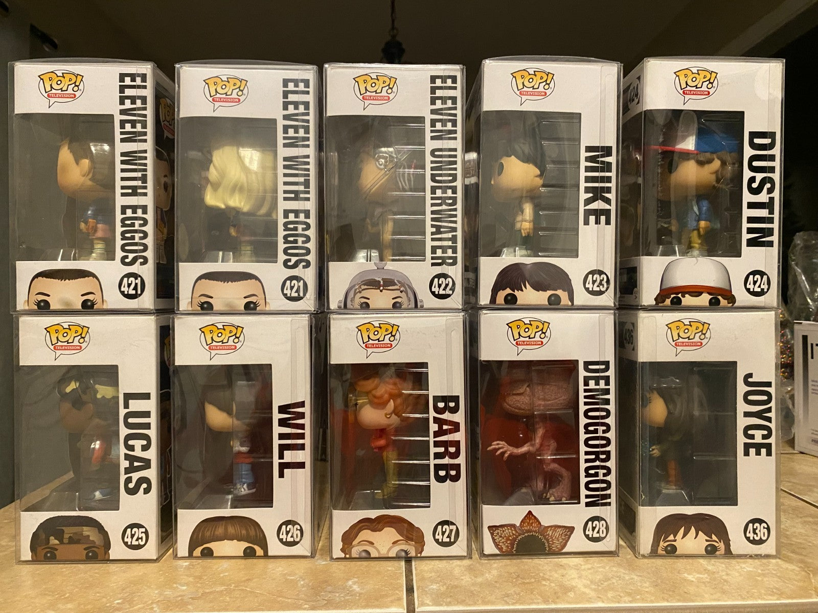 Funko Pop! Stranger Things (Season/Wave #1) Lot of 10 w Protectors