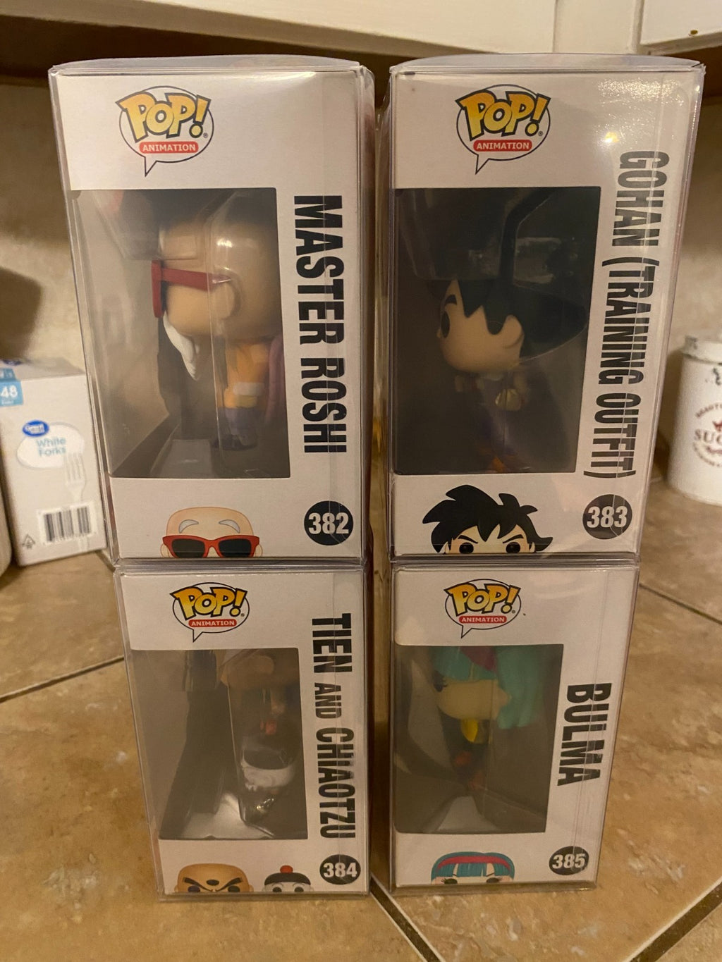 Funko Pop! Dragon Ball Z Common Set of 4 Figures #106- #111 w Protectors
