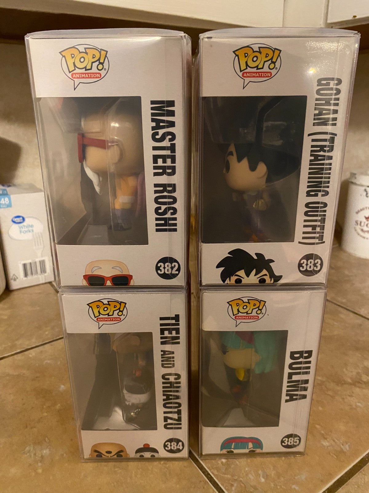 Funko Pop! Dragon Ball Z Common Set of 4 Figures #106- #111 w Protectors