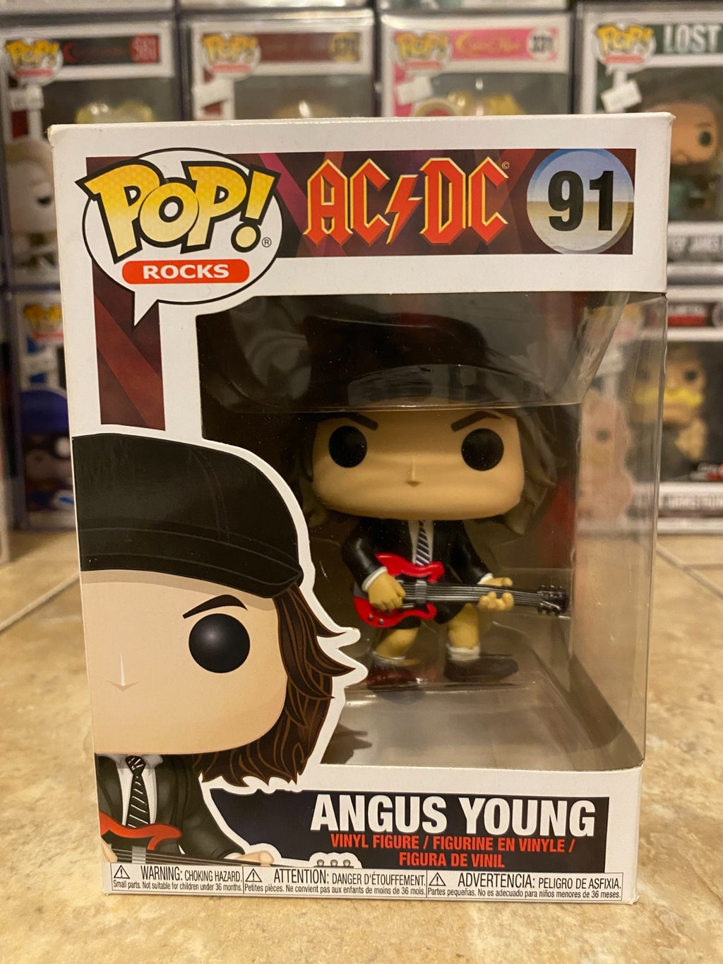 Funko Pop! Pop Rocks Vinyl: Angus Young #91 w Protector