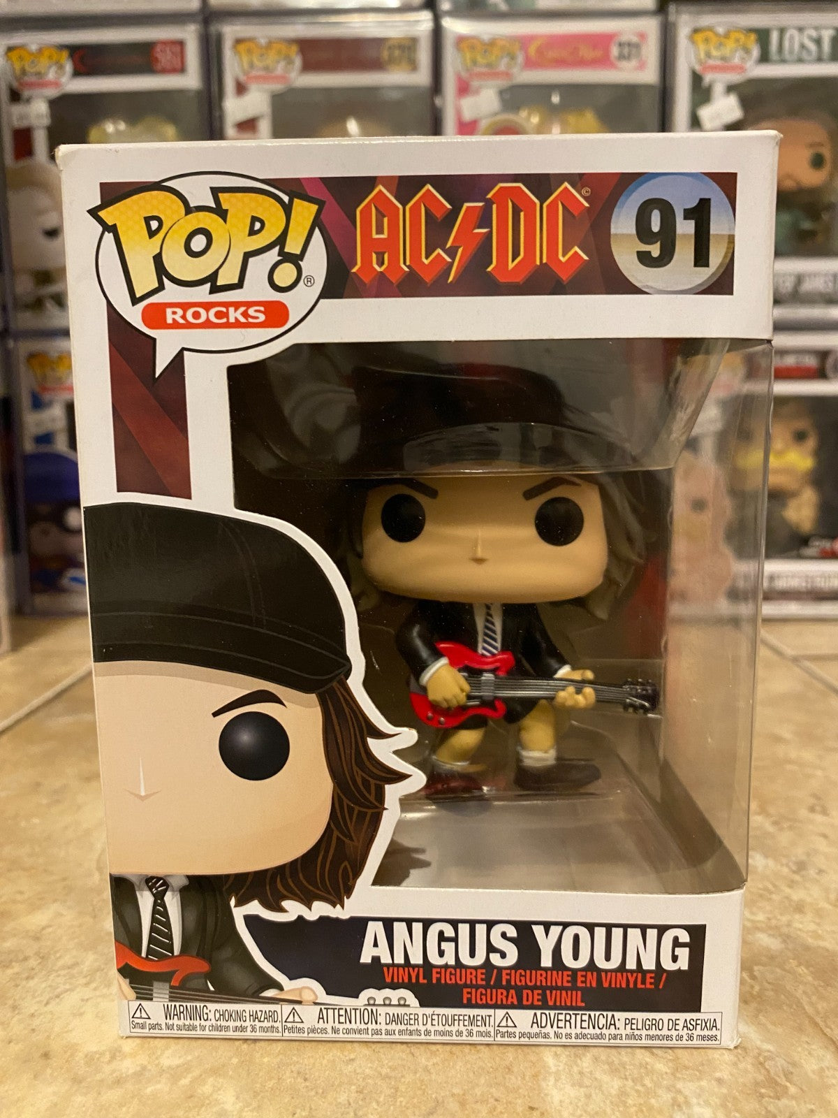 Funko Pop! Pop Rocks Vinyl: Angus Young #91 w Protector