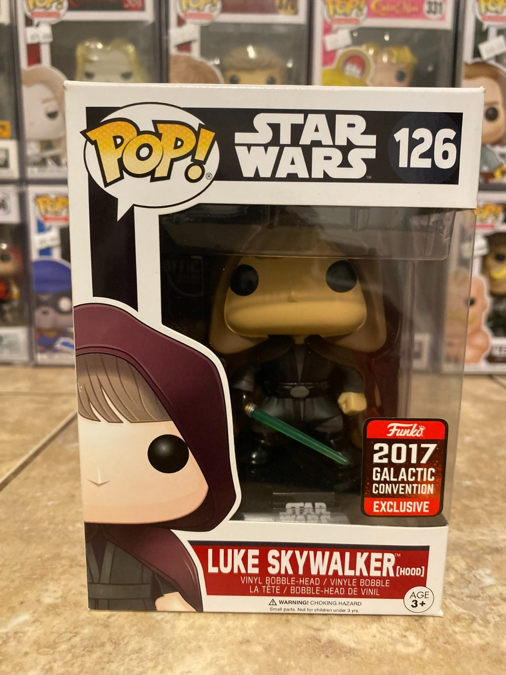 Funko POP! Star Wars Luke Skywalker (Hood) #126 2017 Galactic Con Exclusive