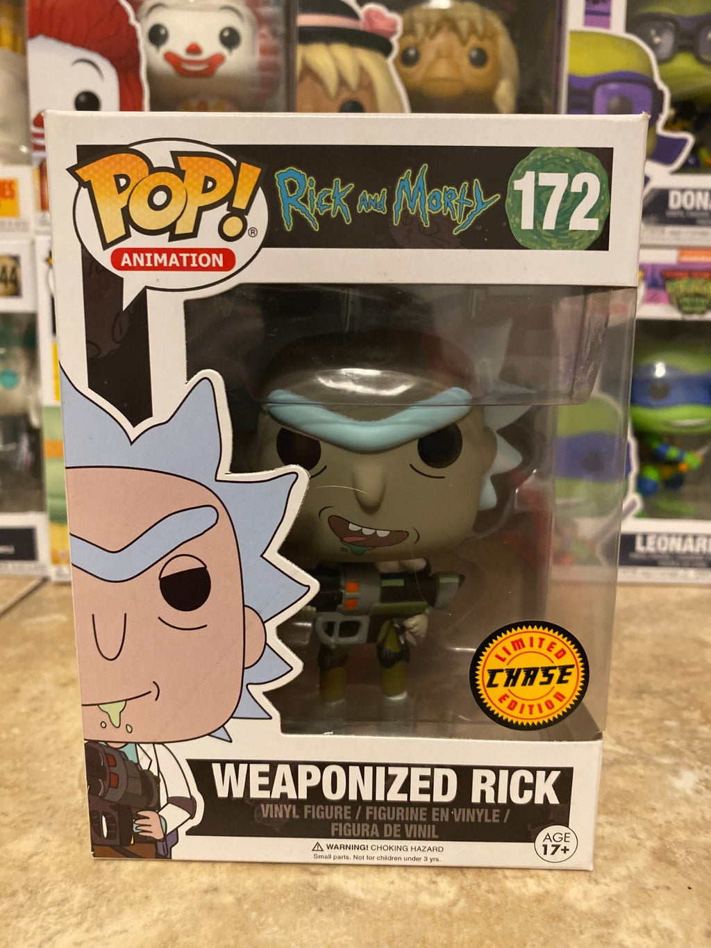 Funko POP! Rick & Morty: Weaponized Rick #172 **CHASE** w Protector