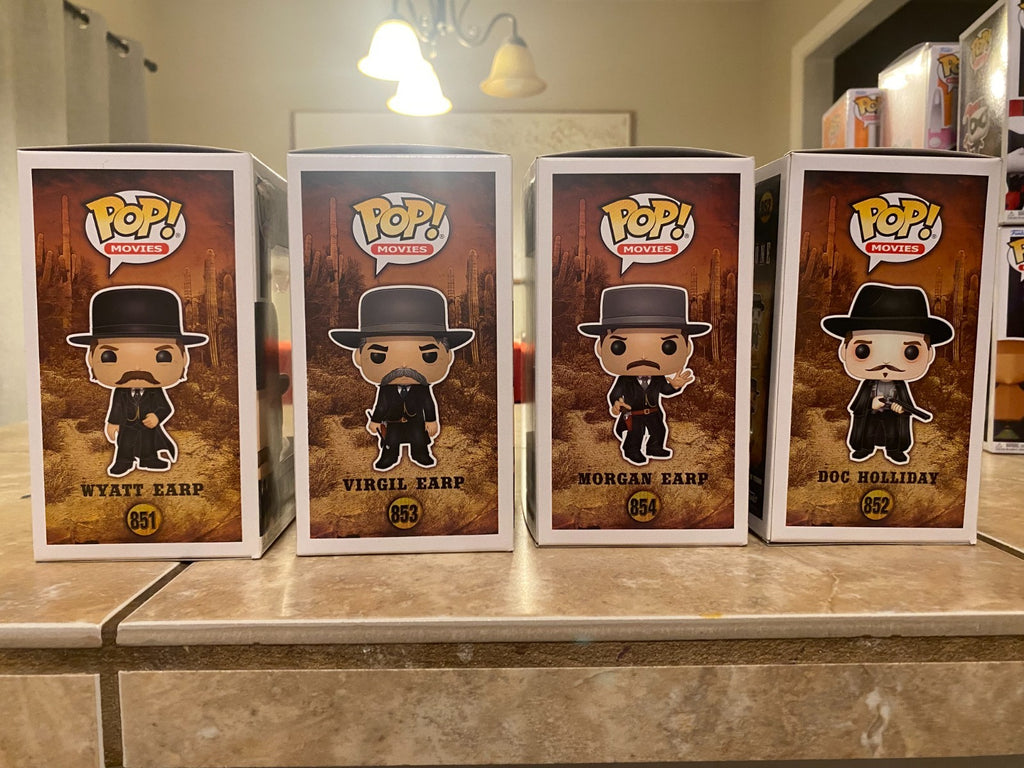 Tombstone 4pc Funko Set of Wyatt Earp, Doc Holliday, Morgan Earp, Virgil Earp