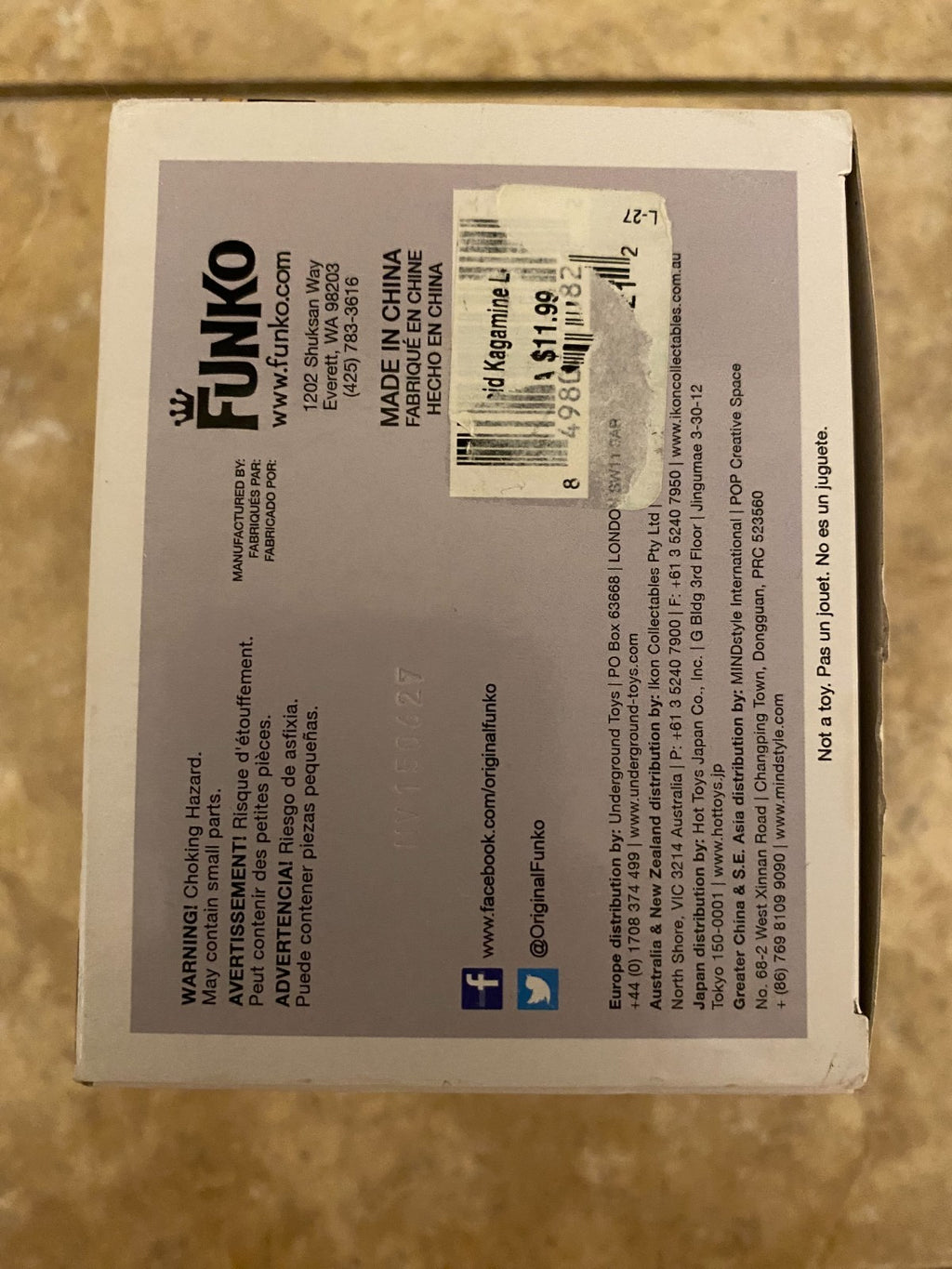 Funko Pop Rocks Vocaloid Kagamine Len #38 With Slight Screen/Box Damage