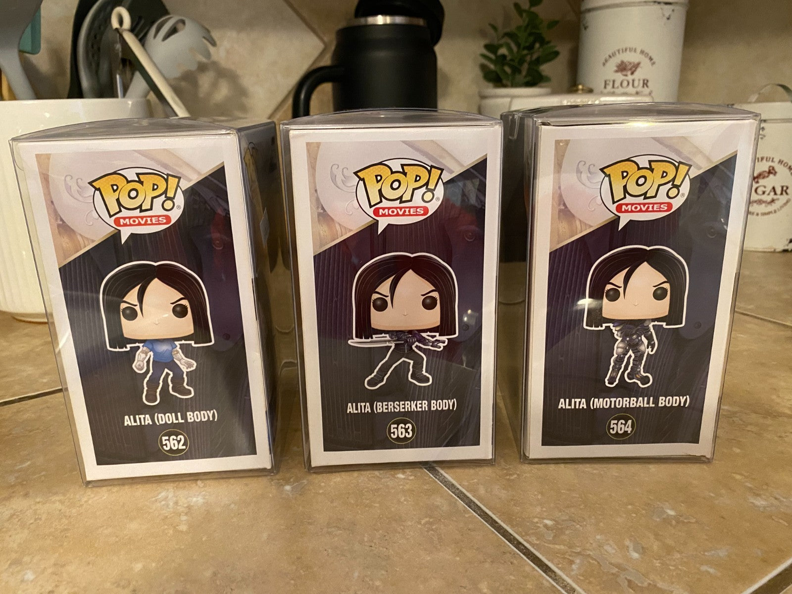 Funko POP! Movies Alita: Battle Anget 3 pc Set 562-564 w Protectors