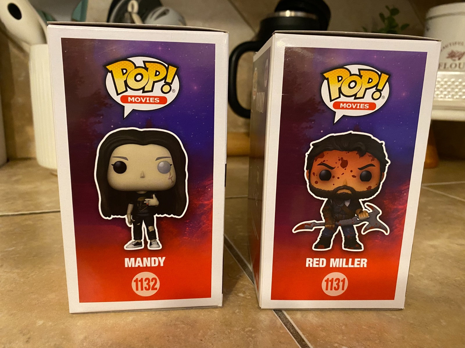 Funko POP! MANDY MOVIE SET of 2: Nick Cage Horror Red Miller + Mandy w Protector