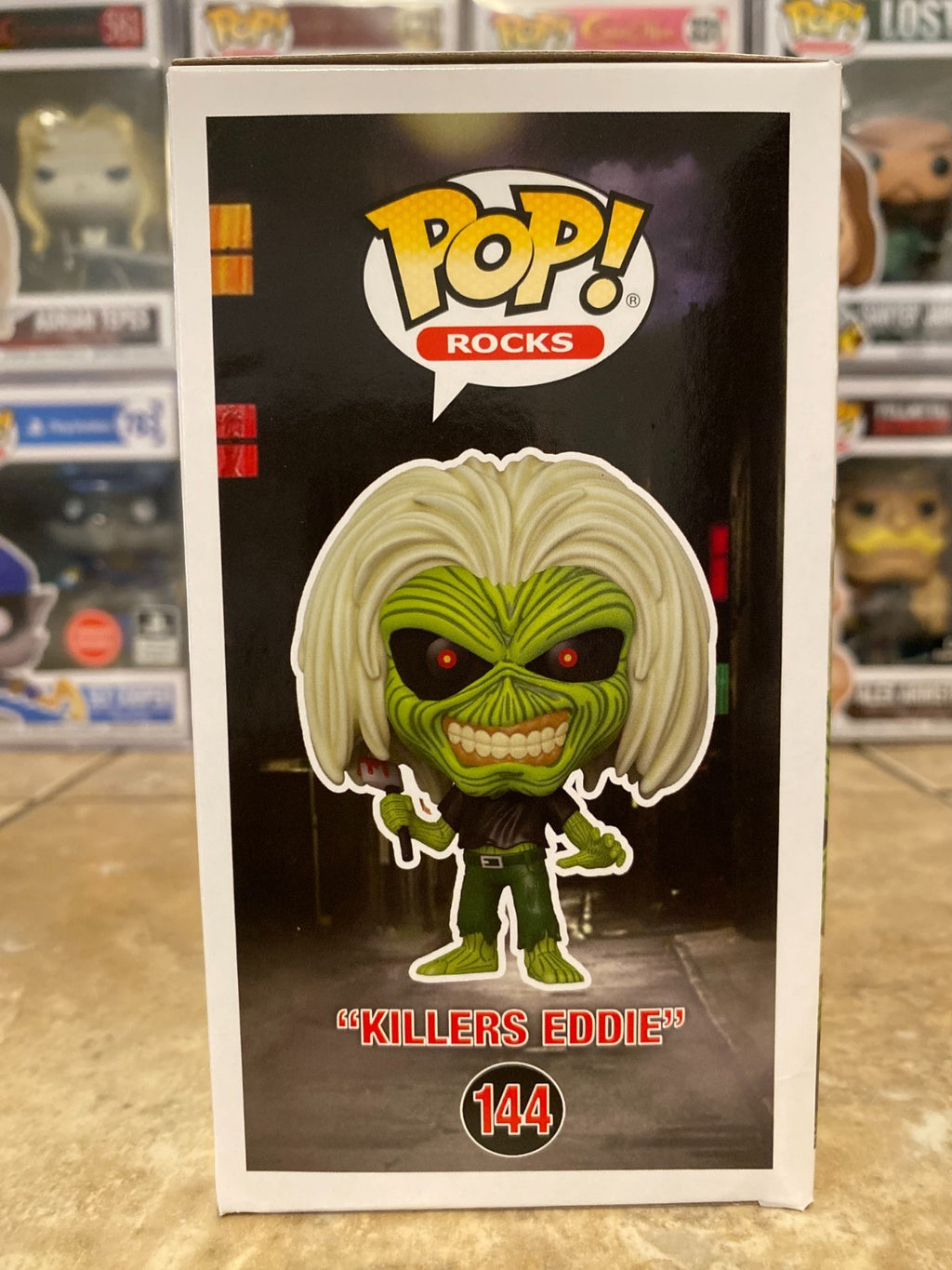 Funko Pop! Iron Maiden "Killers Eddie" #144 Glow Special Ed Figure W/PROTECTOR