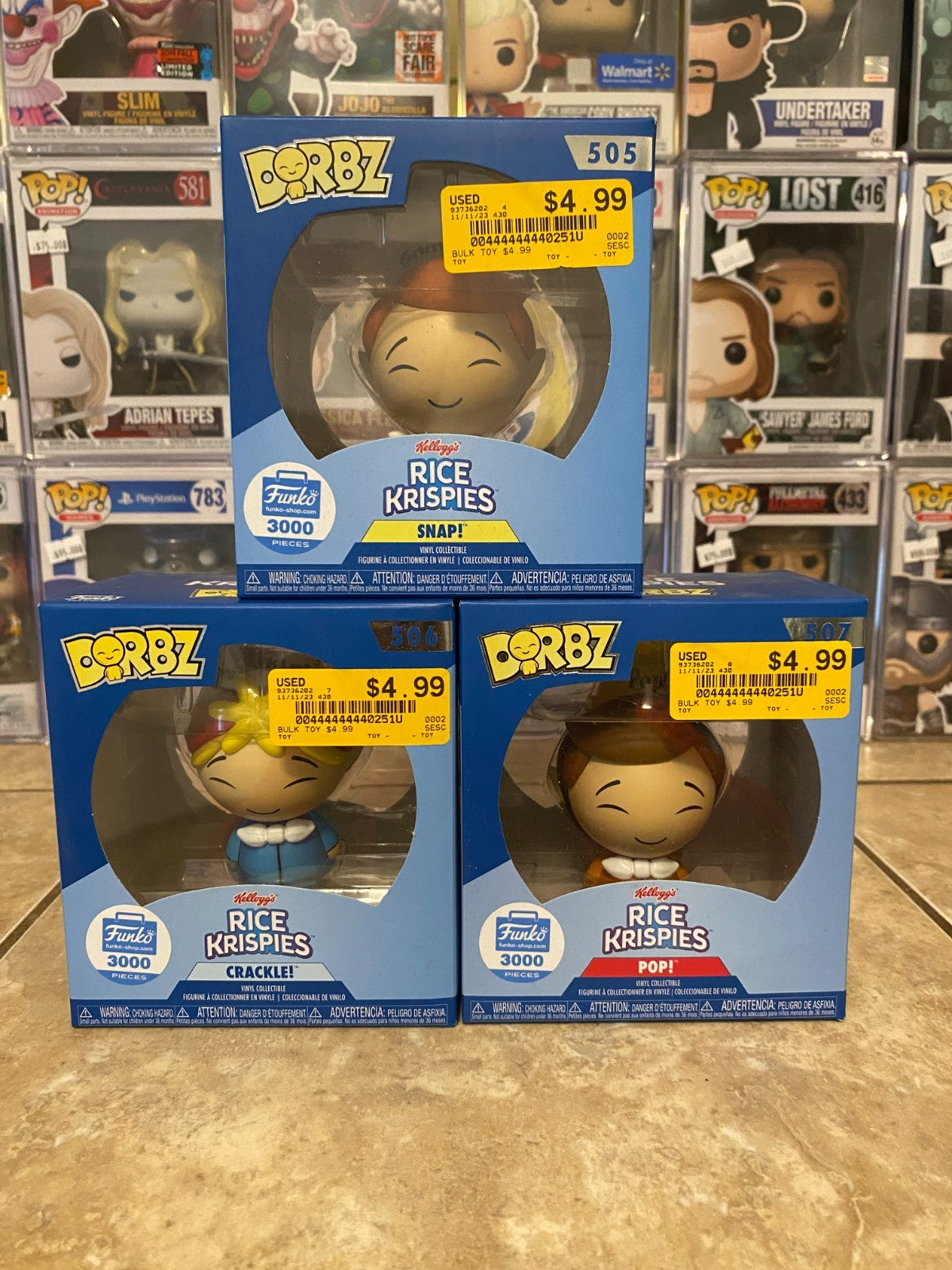 Dorbz Rice Krispie Full Set  Snap/Crackle/Pop.        Only 3000 Sets Made Ever
