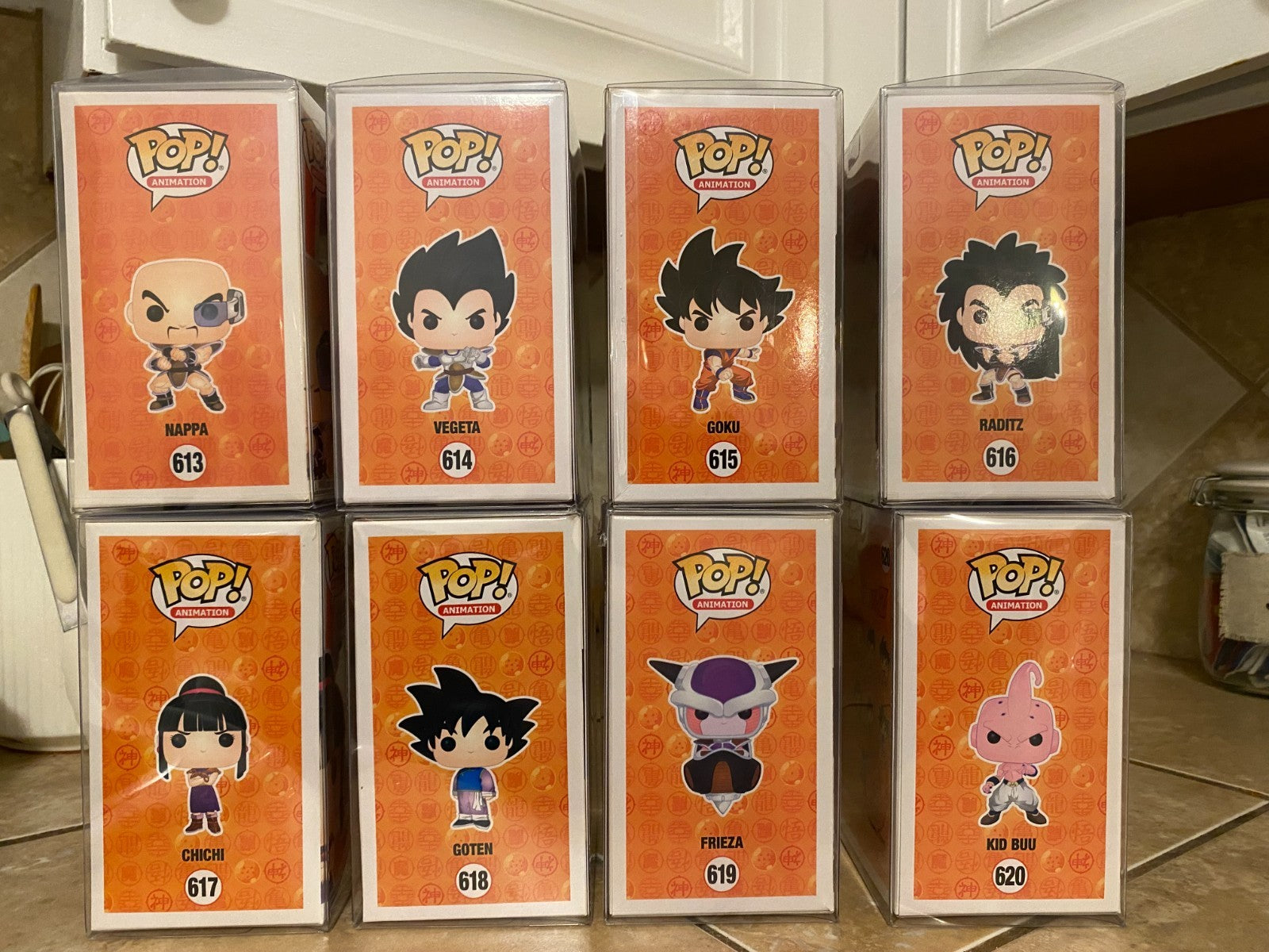 Funko Pop! Dragon Ball Set of 8 Figures #613 thru #620 w Protectors