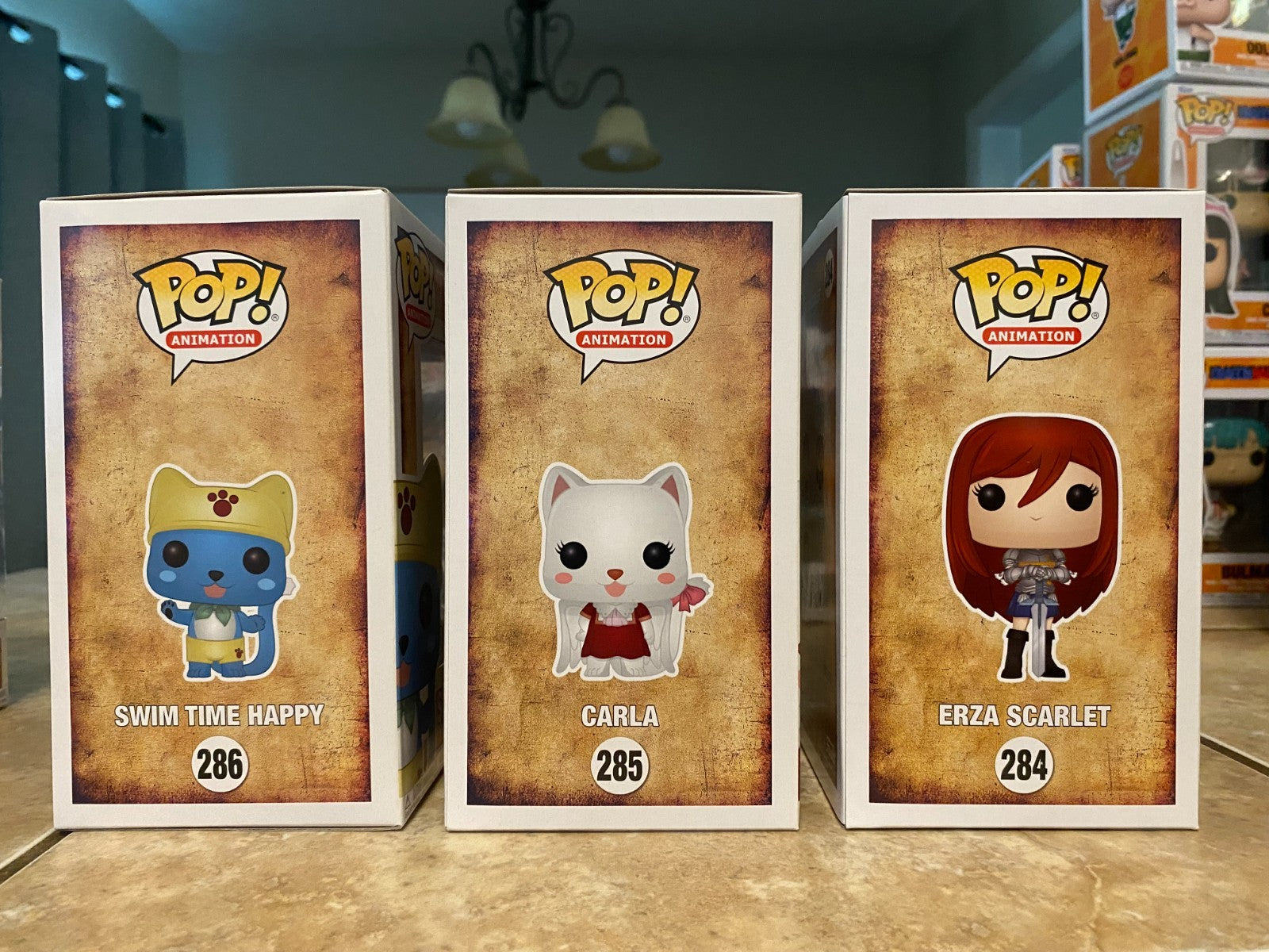 Funko Pop Complete Fairy Tail of 5 #282 thru #286 Gray, Wendy, Ezra, Carla, Swim