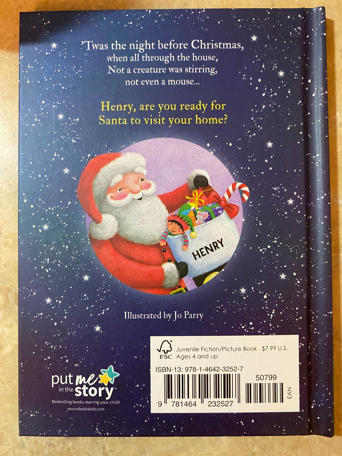 'Twas The Night Before Christmas Hardcover Book Personalized Name (Henry)