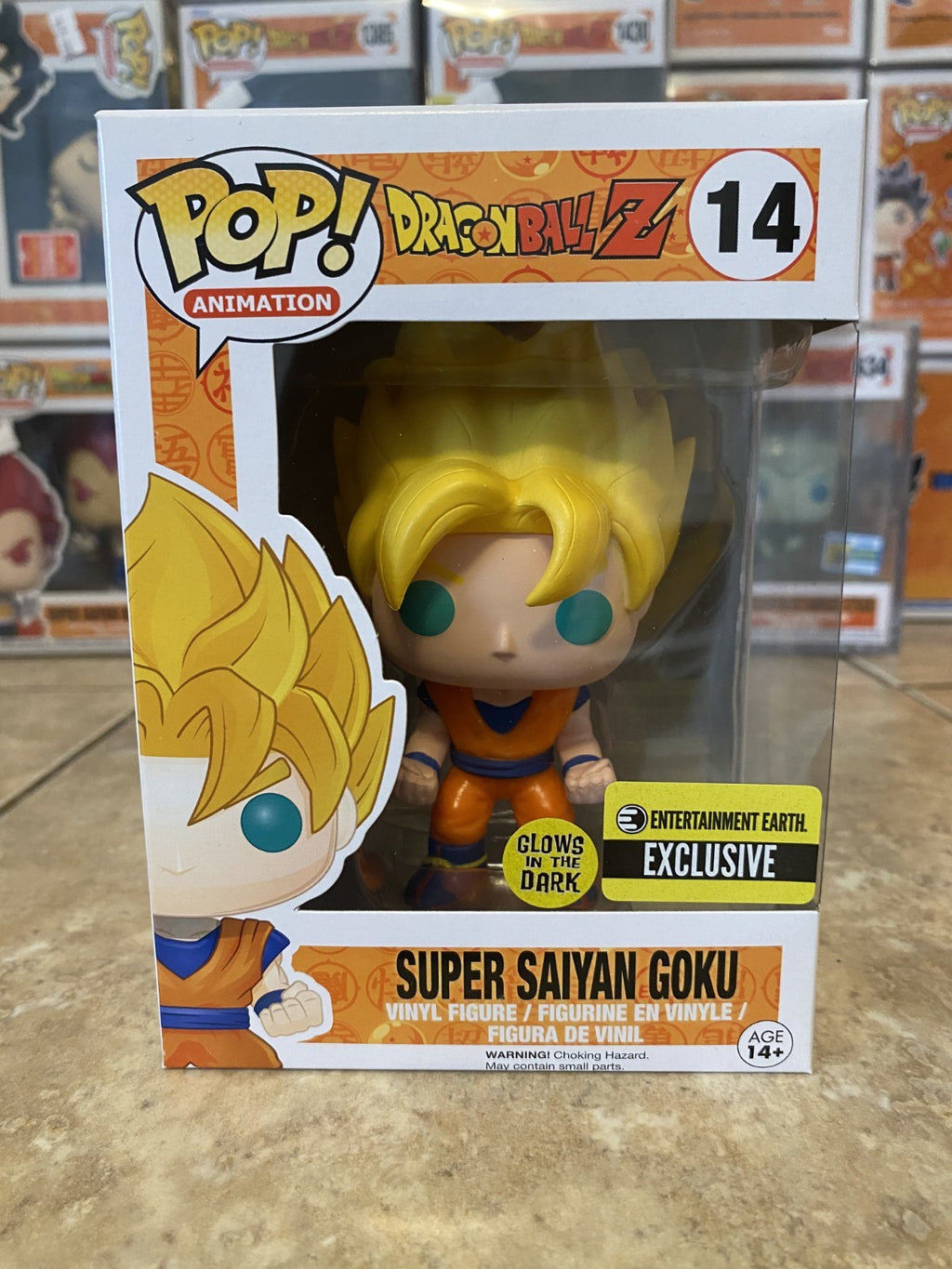 Funko Pop! Dragon Ball Z #14 Super Saiyan Goku GITD Exclusive w Protector