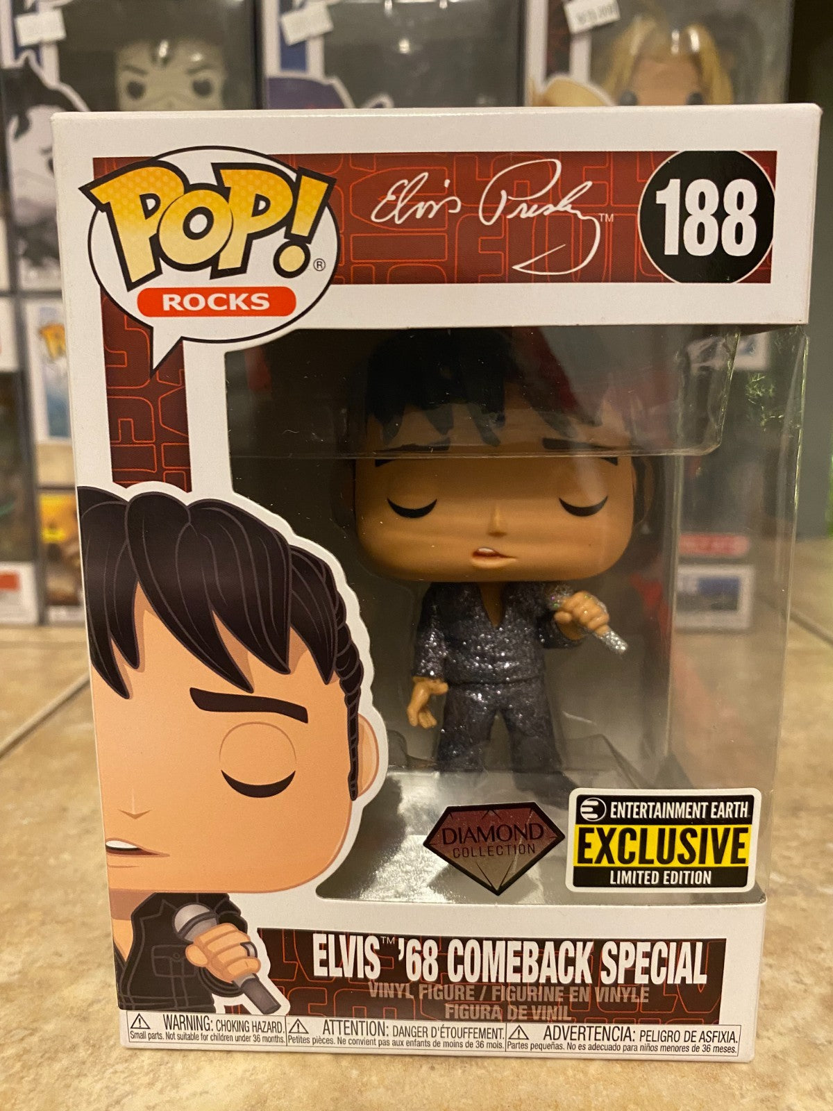 Funko Pop! Rocks: Elvis Presley - Elvis '68 Comeback Special (Diamond Glitter)