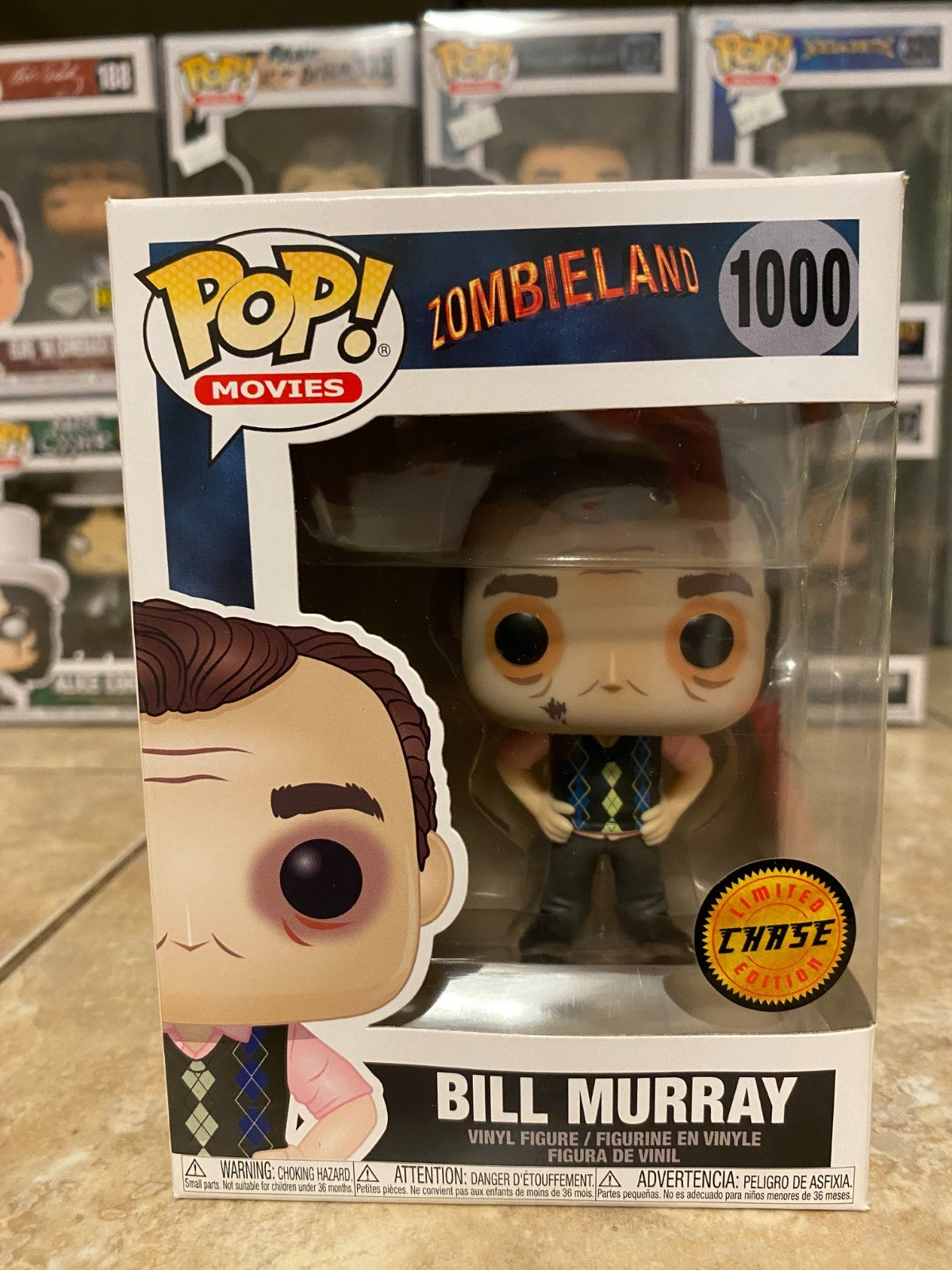 Funko Pop! Zombieland Bill Murray #1000 Limited Chase W/Protector