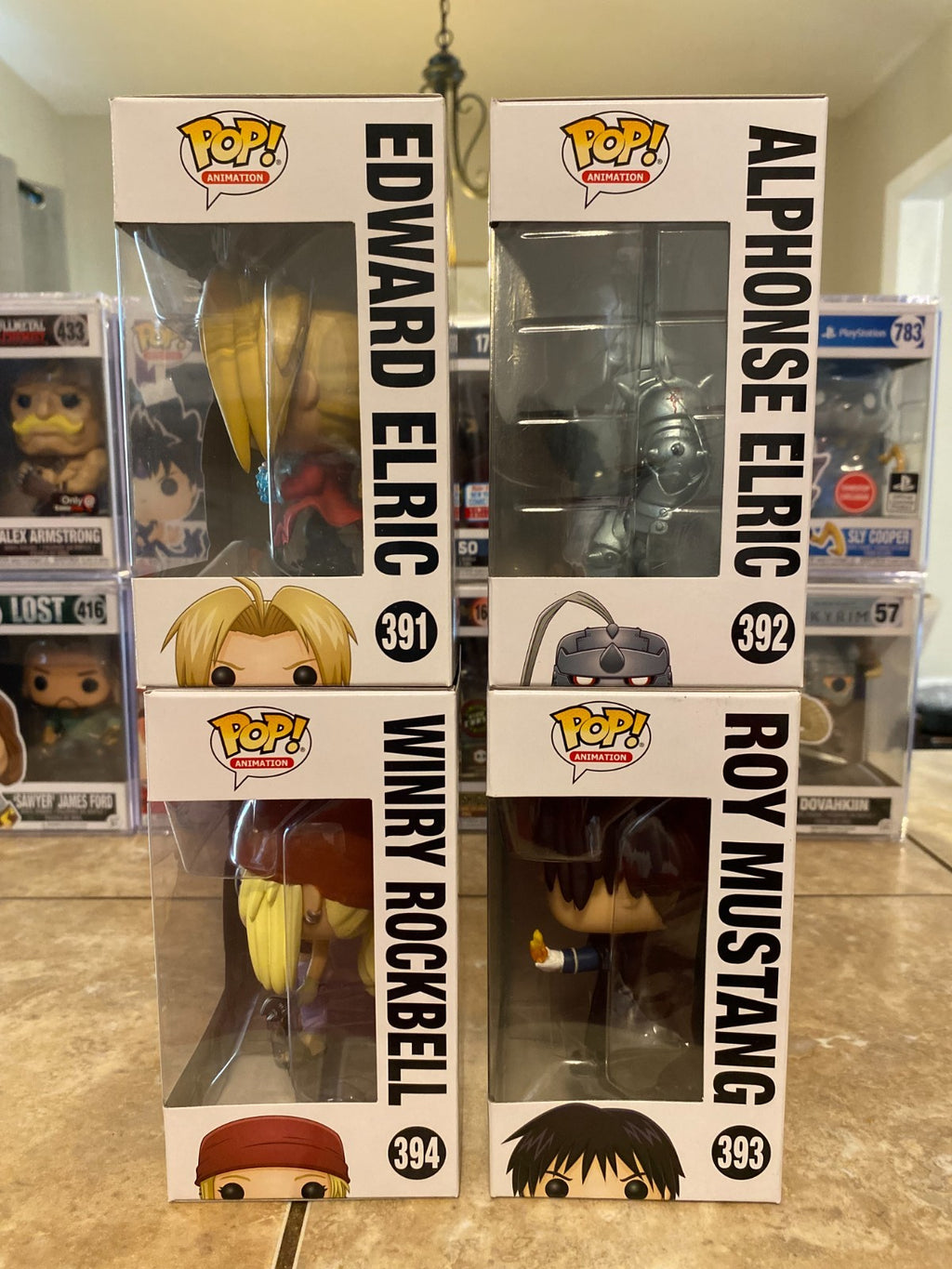 Funko Pop! Full Metal Alchemist Lot of 4 Edward Alphonse Winry Roy w Protectors