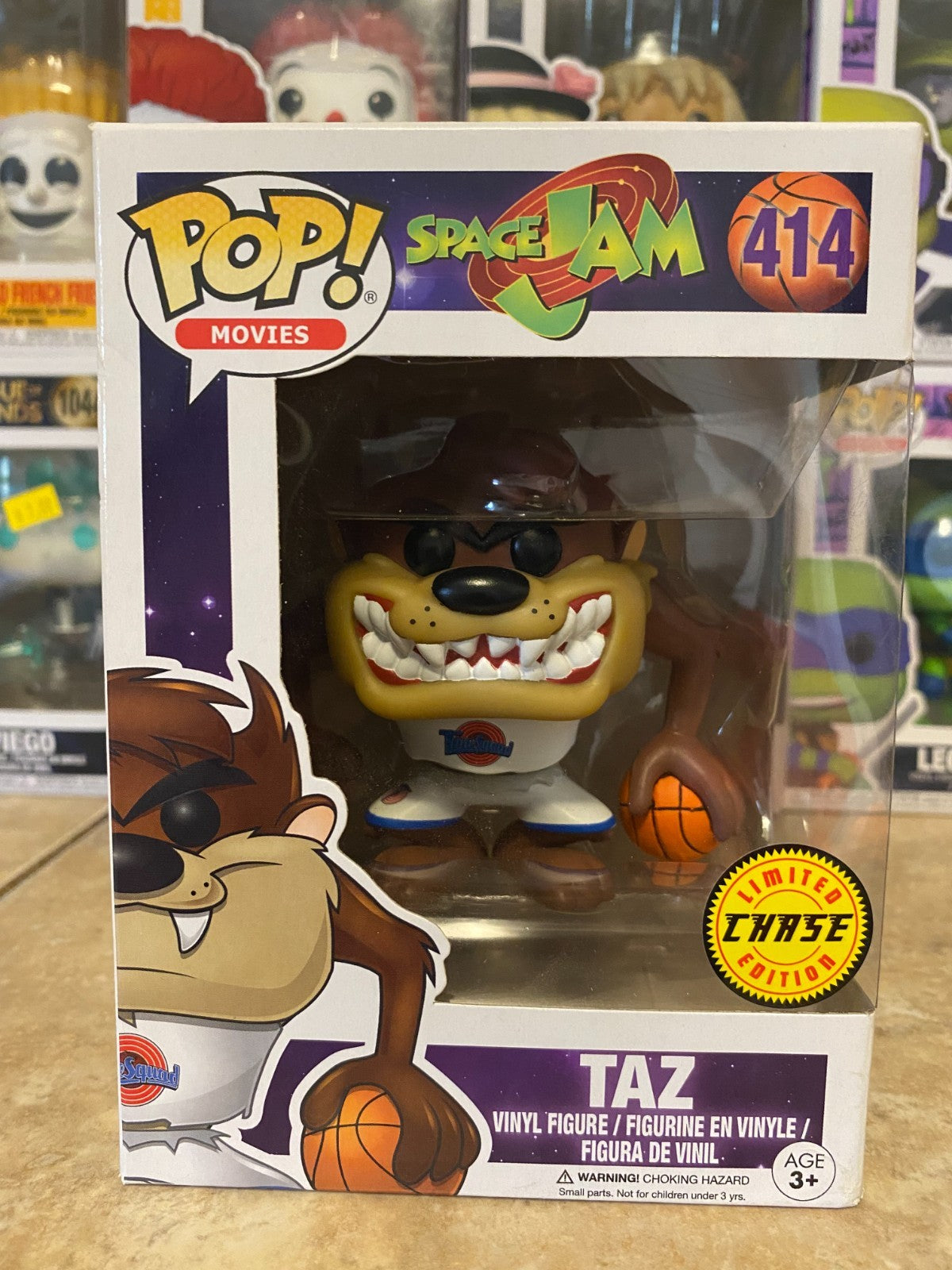 Funko Pop! Vinyl: Space Jam - Tasmanian "Taz" Devil (Chase) #414 w Protector