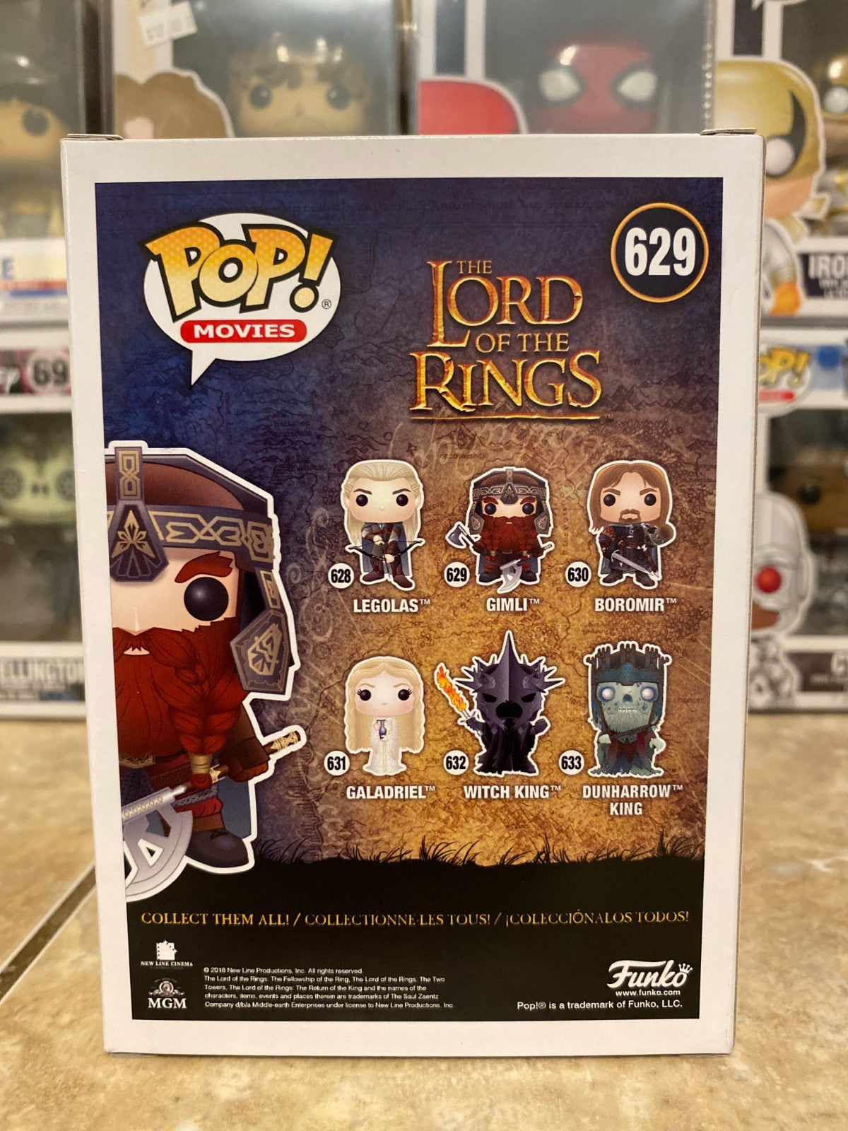 Funko Pop! LOrd of the Rings Gimli #629 w Protector