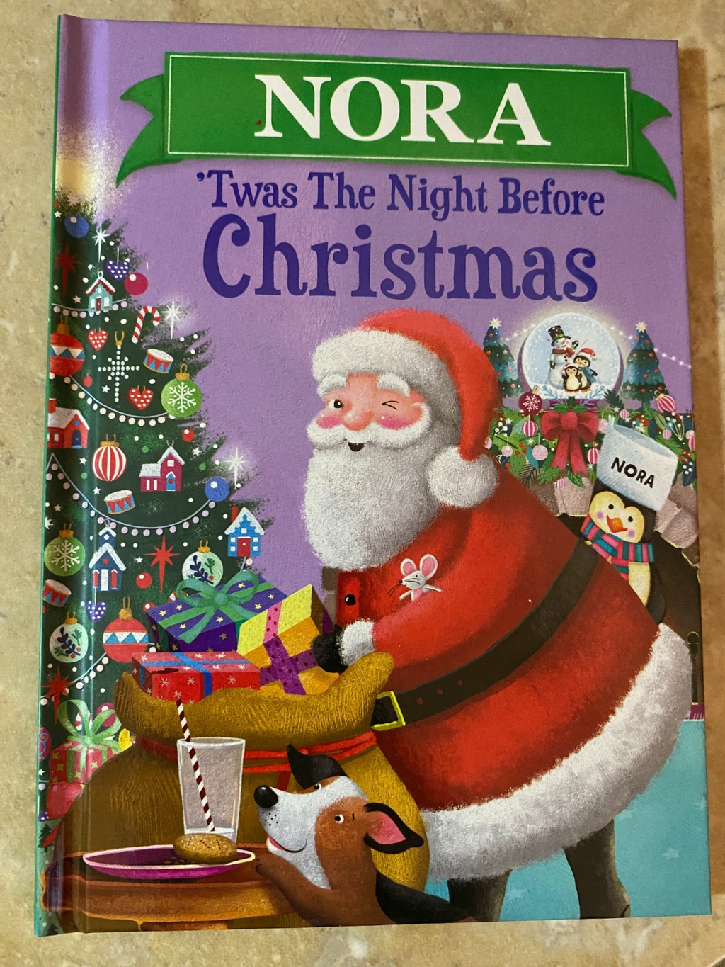 'Twas The Night Before Christmas Hardcover Book Personalized Name (Nora)