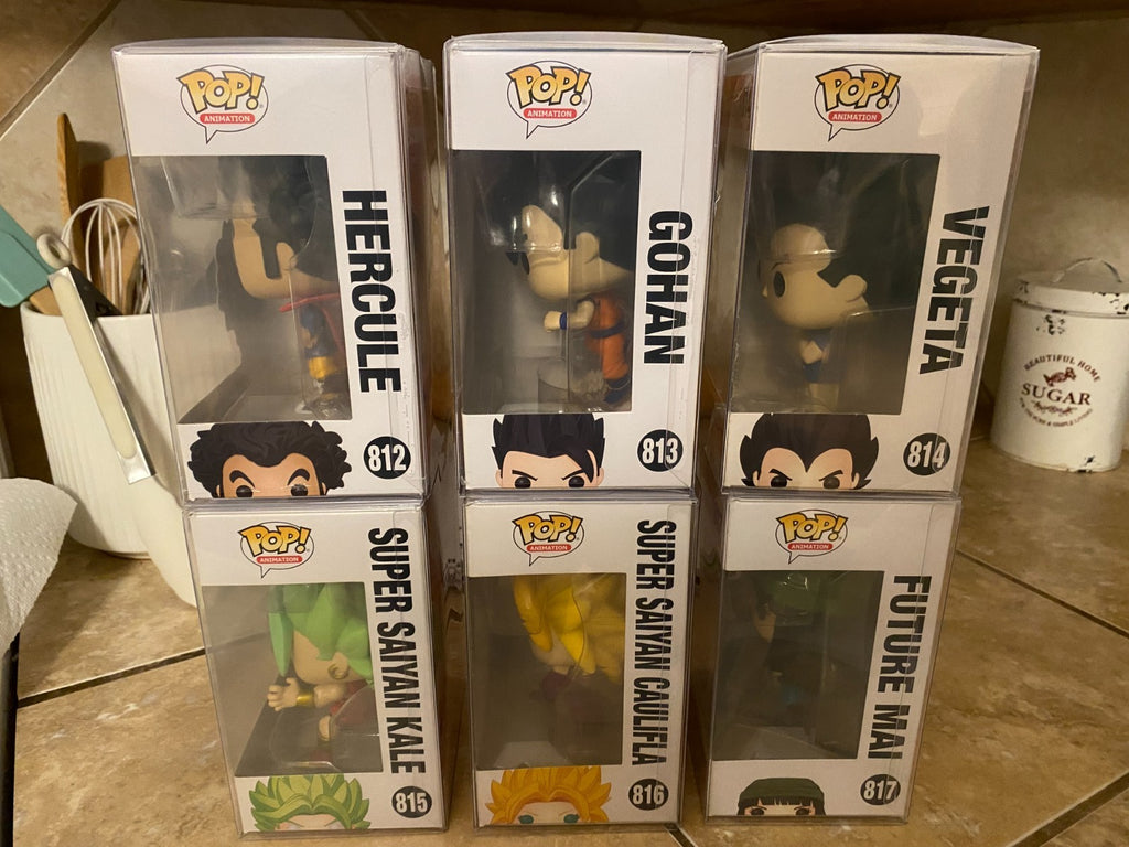 Funko Pop! Dragon Ball Z Full Common Set of 6 Figures #812- #817 w Protectors