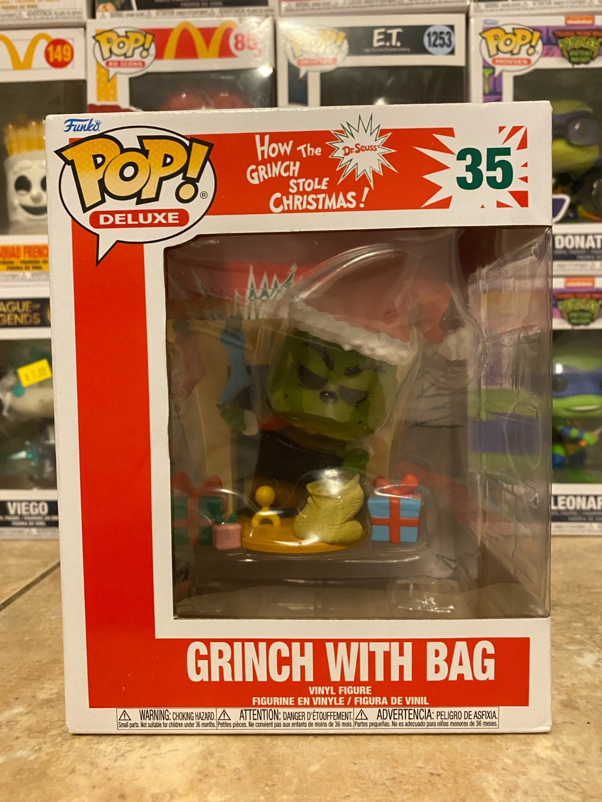 GRINCH WITH BAG - How the Grinch Stole Christmas! - Funko POP! Deluxe #35 Figure