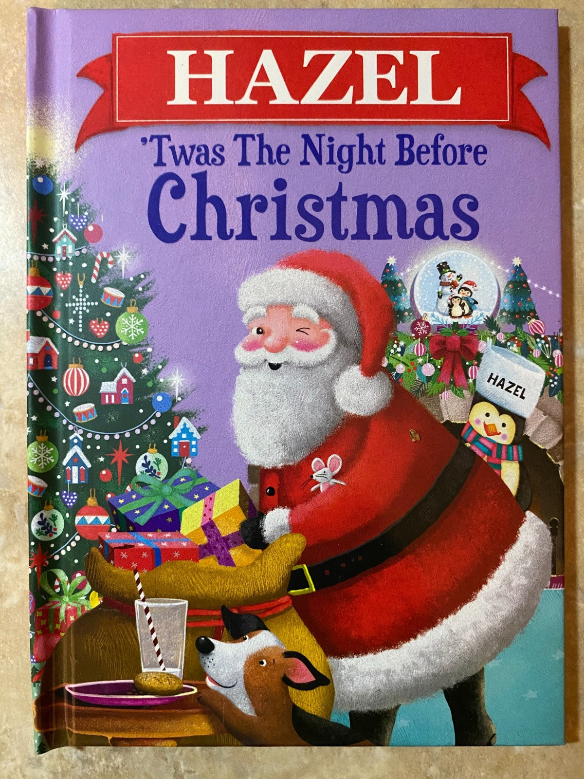 'Twas The Night Before Christmas Hardcover Book Personalized Name (Hazel)