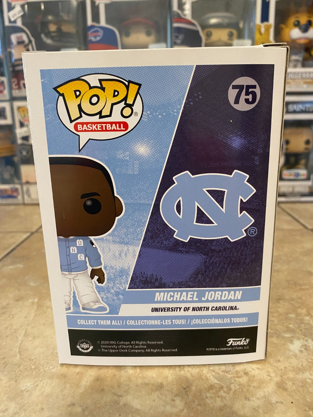 Funko POP! NBA Basketball #75 Michael Jordan UNC Warm Ups Figure w Protector
