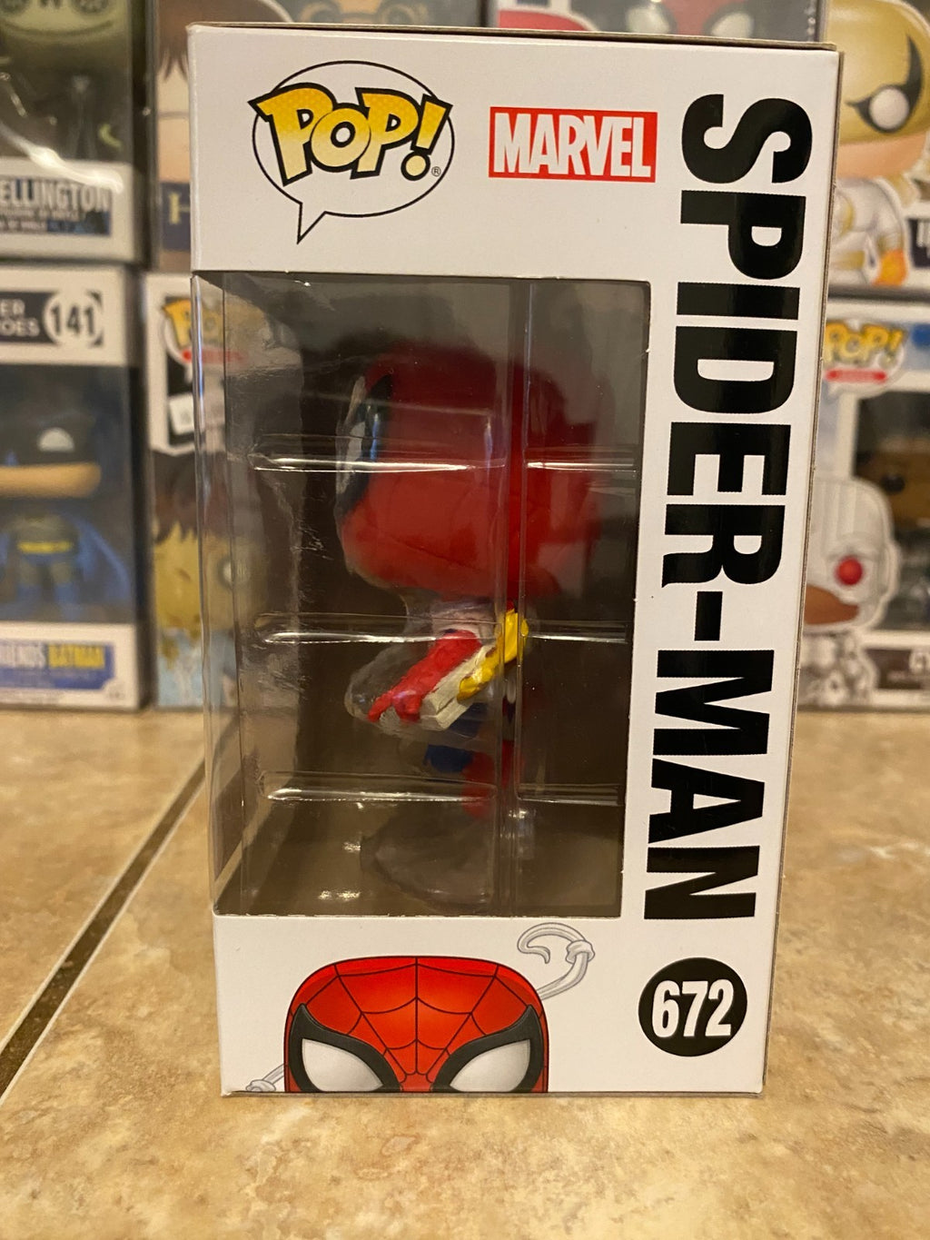 Funko Pop! Vinyl: Marvel - Spider-Man - Box Lunch (Exclusive) #672 w Protector