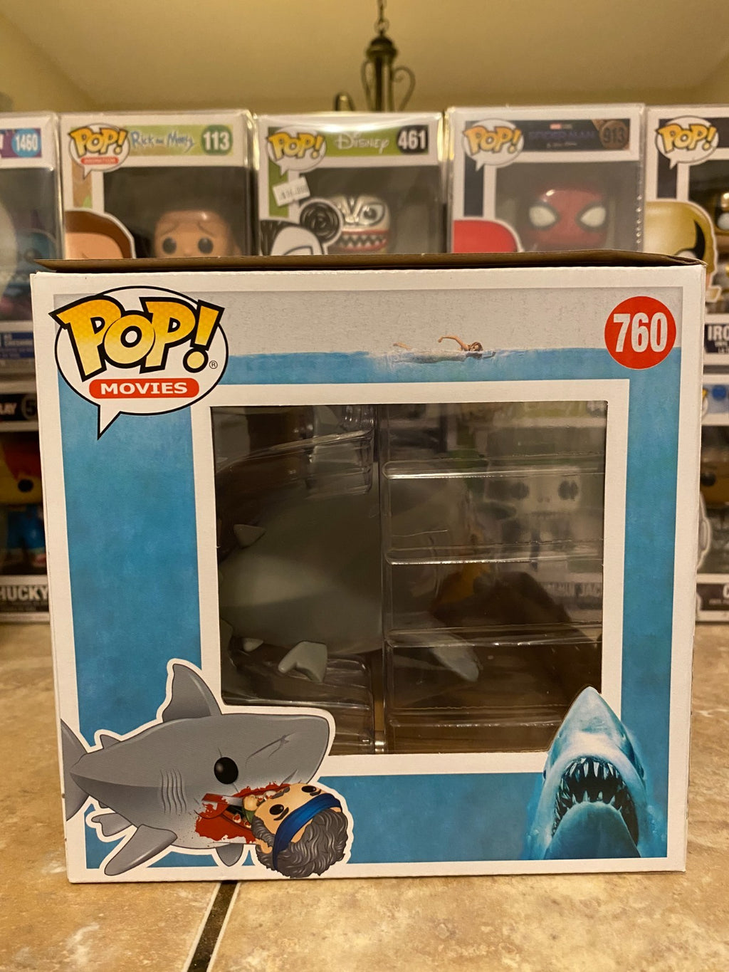 FUNKO POP Vinyl 6 Inch "JAWS" SHARK BITING QUINT #760 NEW LIMITED EDITION