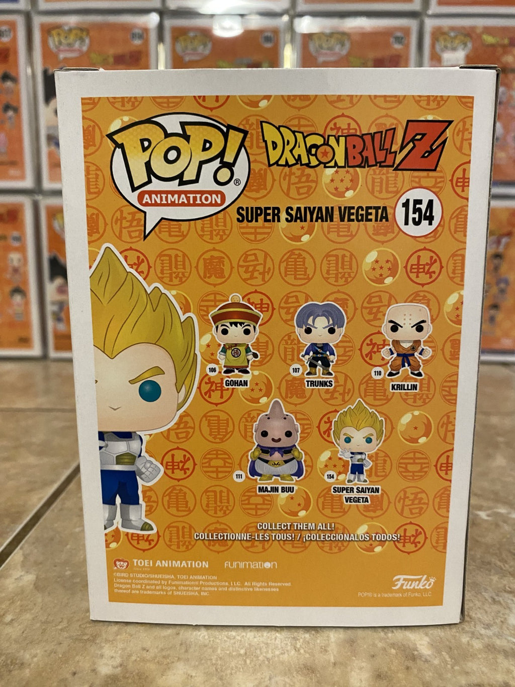 Funko Pop! Dragon Ball #154 Super Saiyan Vegeta 2019 Funko Exclusive w Protector
