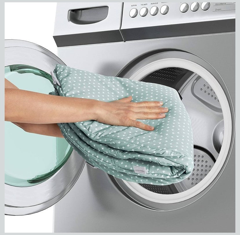 Ingenuity Cozy Spot Reversible Duvet Activity Gym Play Mat Wooden Toy Bar NIB