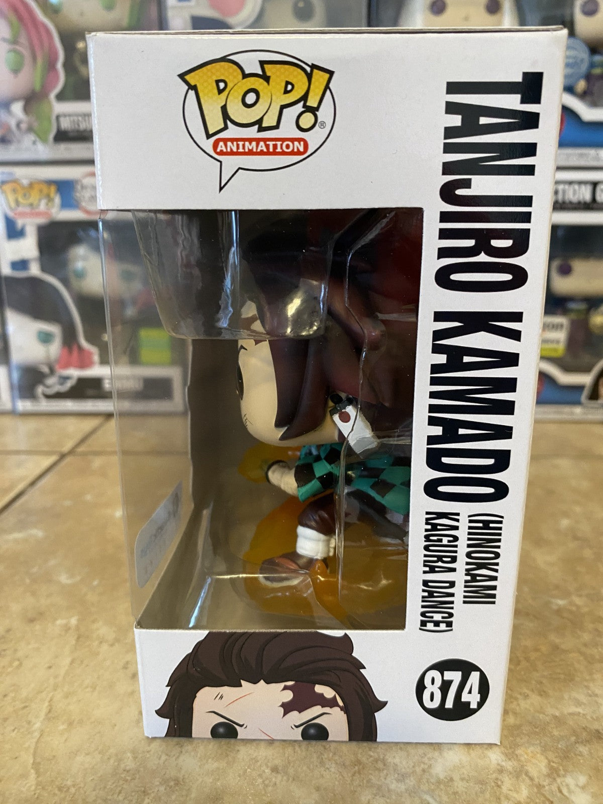 Funko Pop! Demon Slayer #874 Tanjiro Kamado Galactic Exclusive w/Box Protector