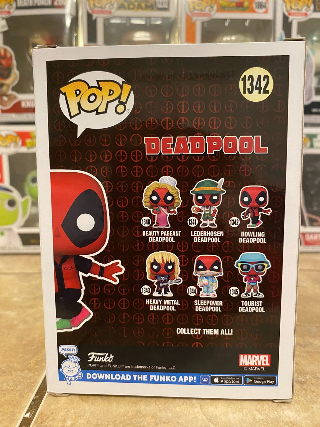 Funko POP Marvel Deadpool Bowling Deadpool #1342 w Protector