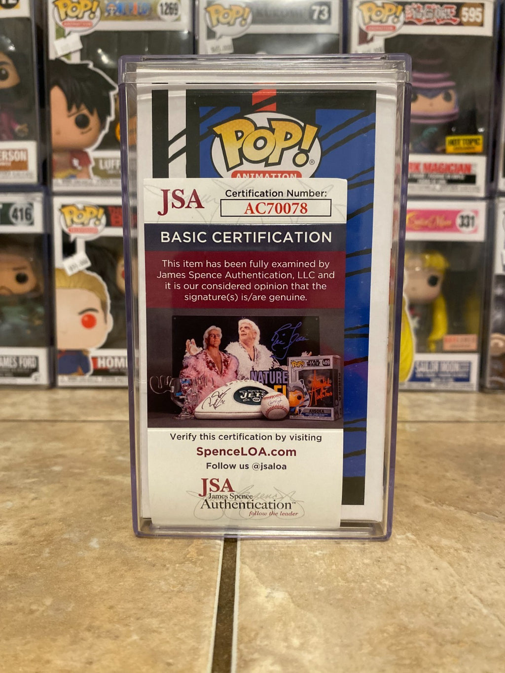 Wally Wingert Autographed Signed Funko Pop! #348 Bleach Renji JSA COA