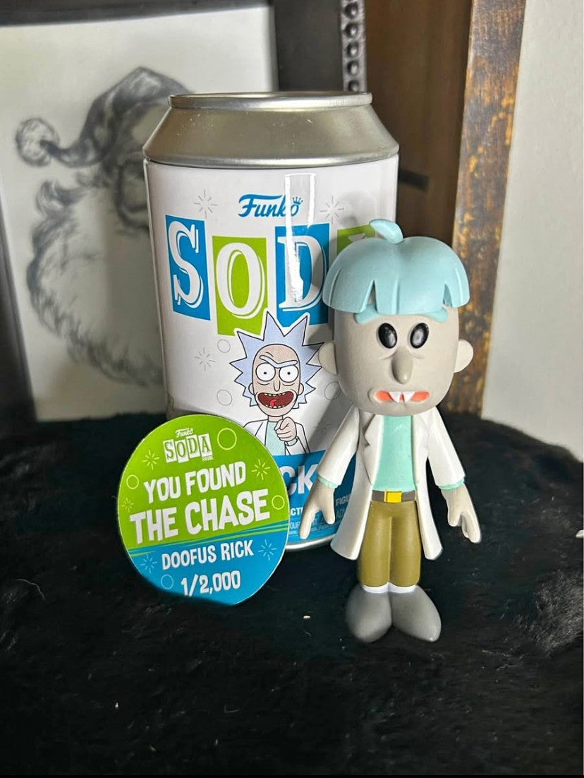 Funko Pop Soda! Rick Chase (Doofus Rick) 1 in 2,000 pc Exclusive!!!