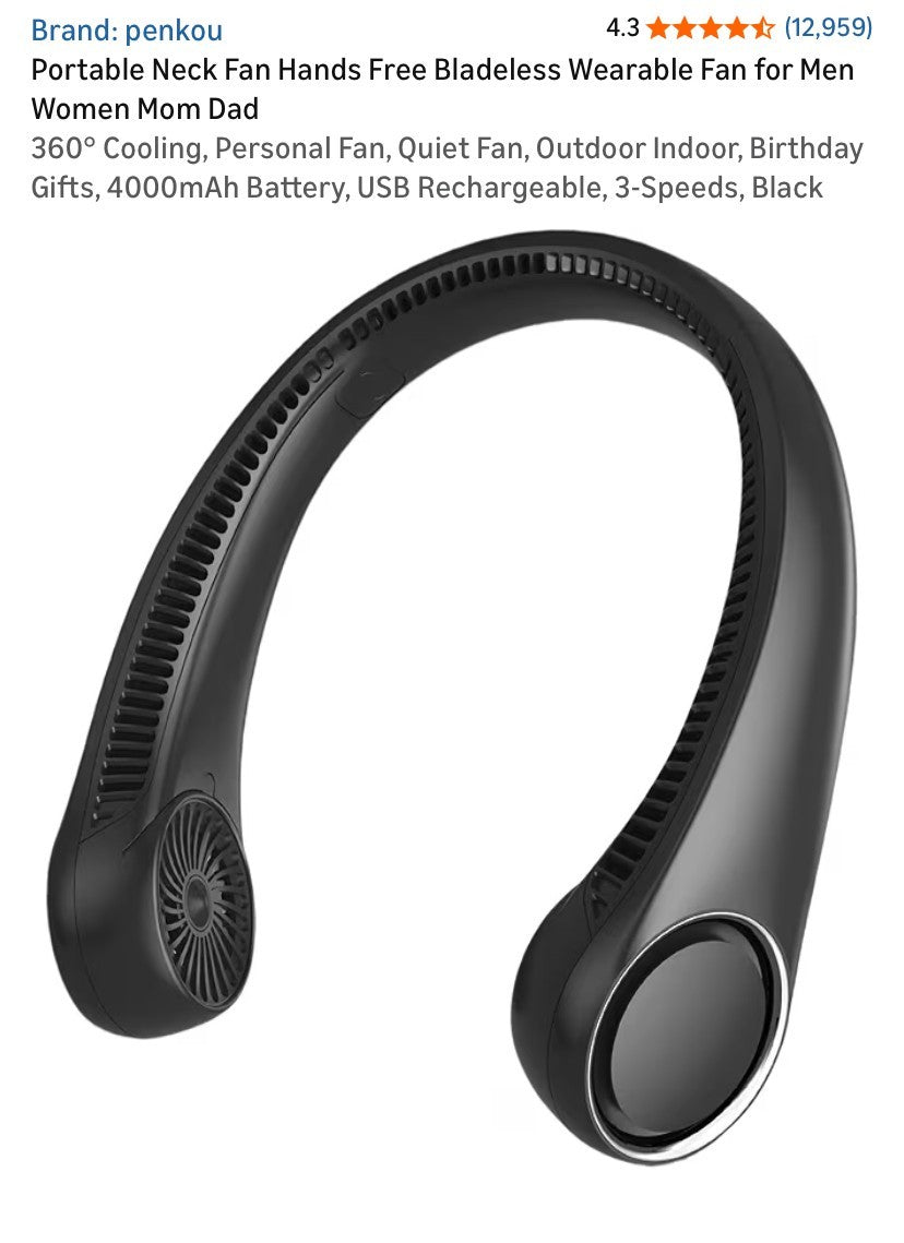 Portable Neck Fan Hands Free Wearable Fan For Men/Women Outdoor/Indoor