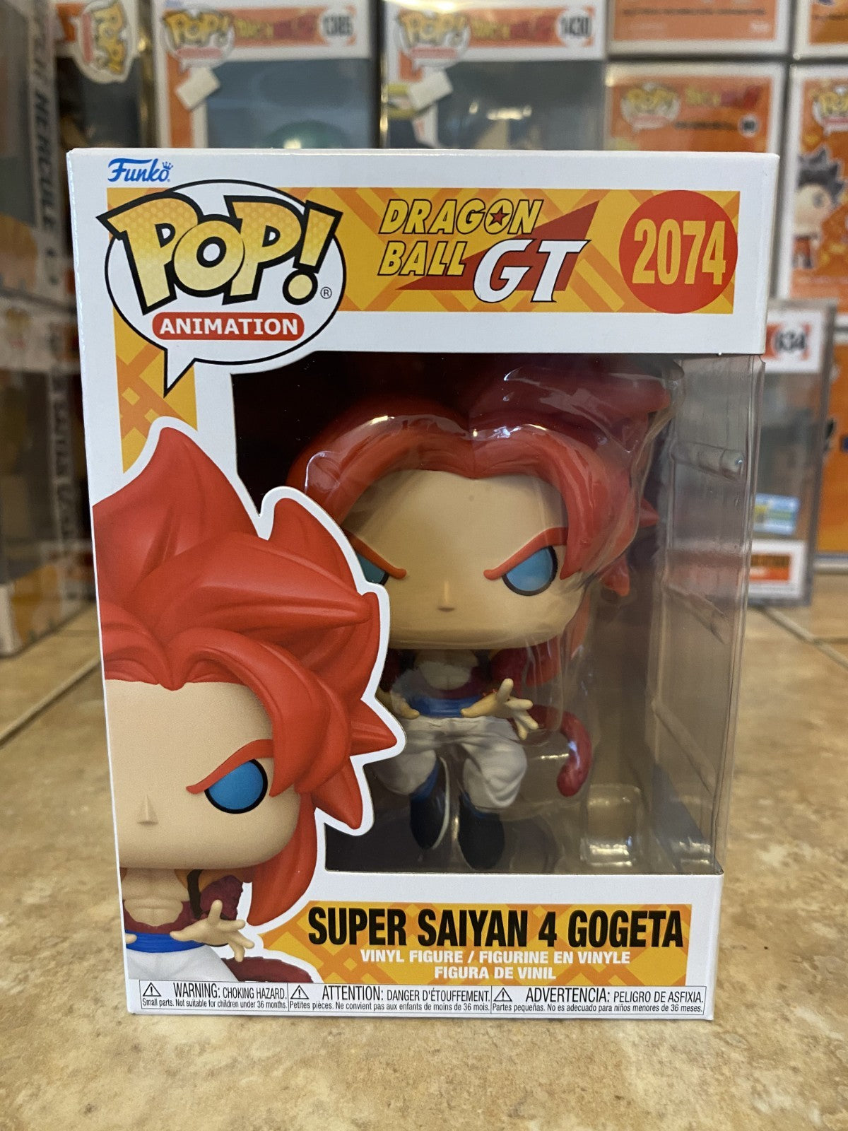 Funko Pop! Dragon Ball Z #2074 Super Saiyan 4 Gogeta w Protector
