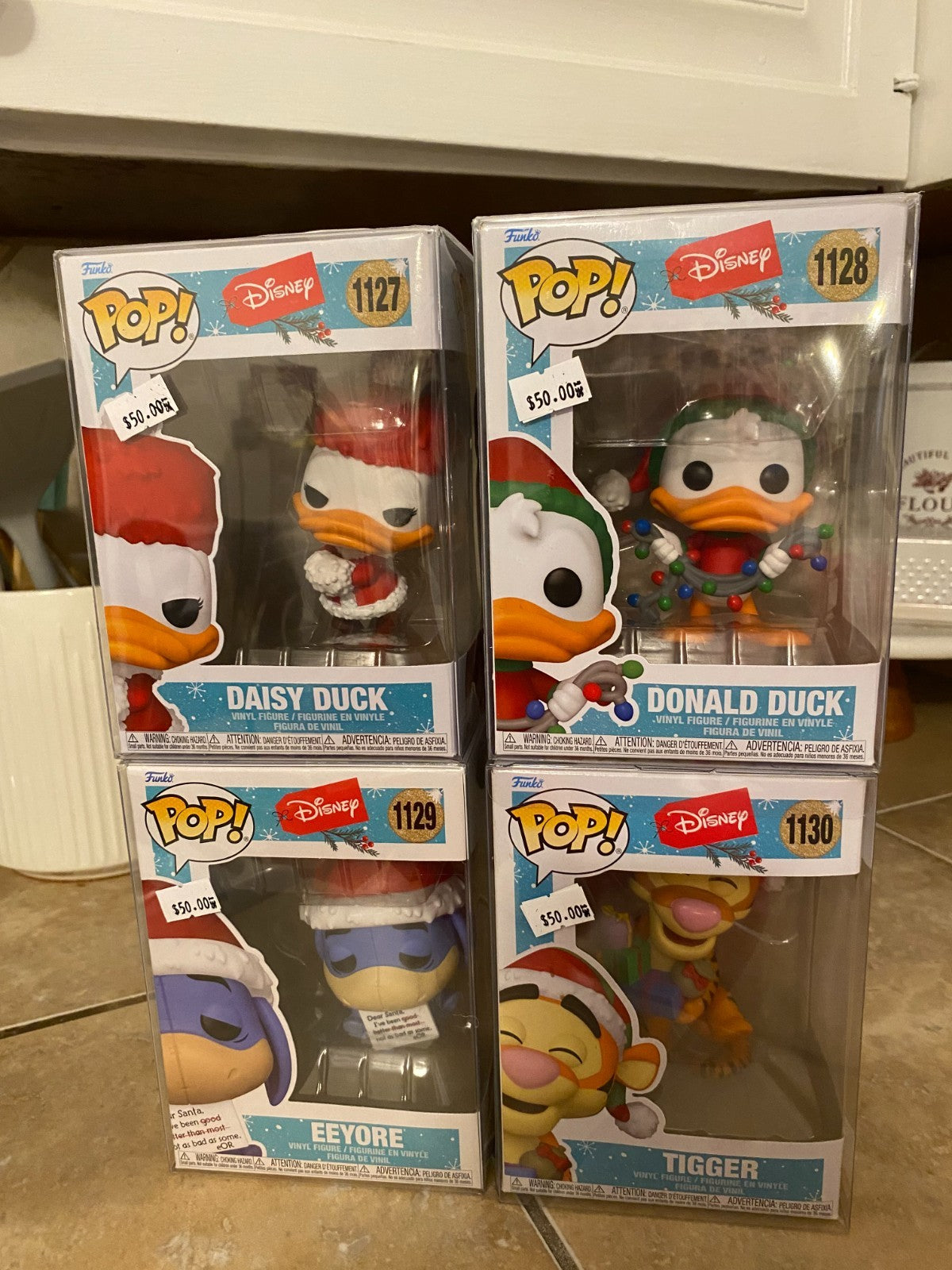 Funko Pop! Set Of 4 Christmas Edition *Disney* 1127,1128,1129&1130 Complete Set