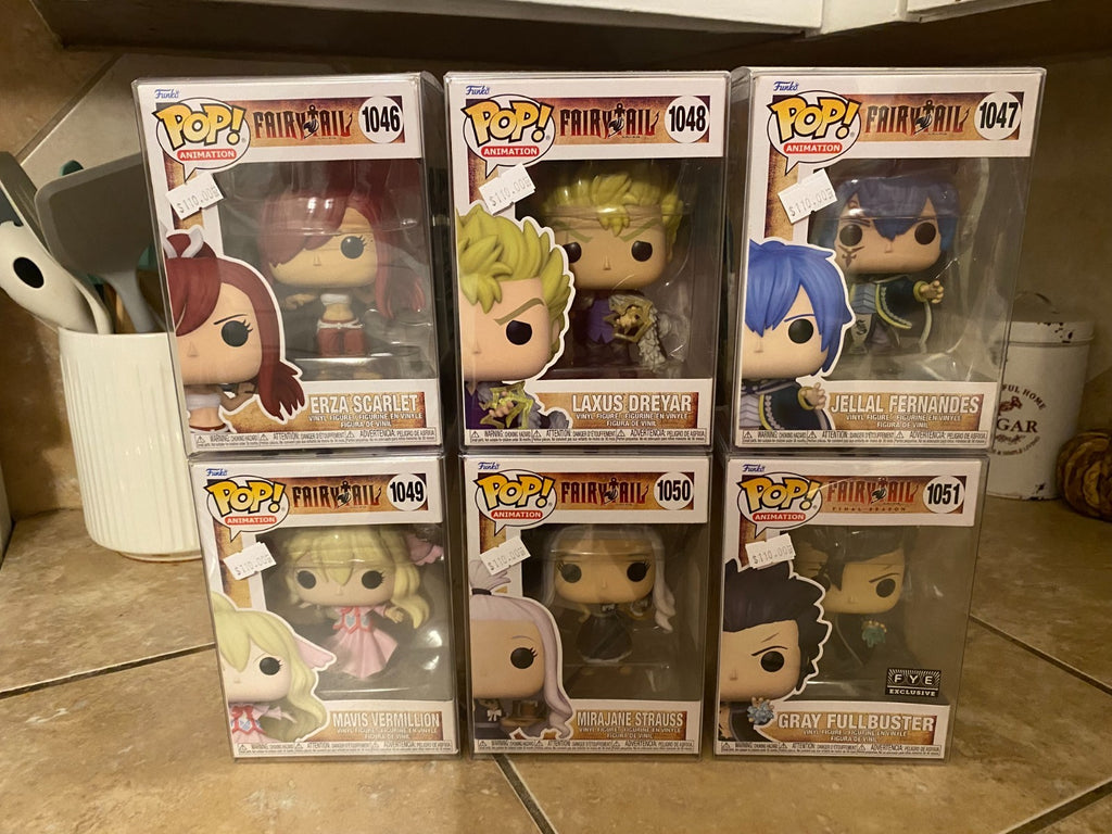 Funko Pop Fairy Tail 6pc Set Figures #1046 thru #1051 w Soft Protectors