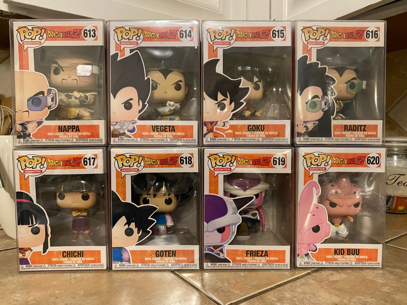 Funko Pop! Dragon Ball Set of 8 Figures #613 thru #620 w Protectors