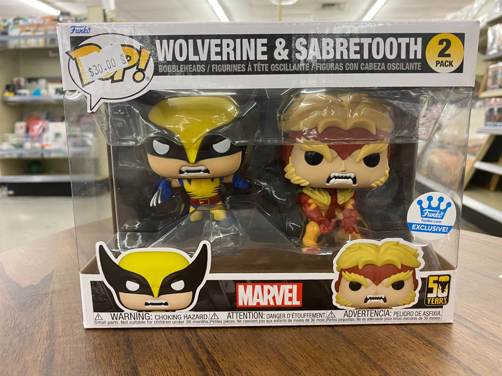 Funko Pop! Vinyl: Marvel - Wolverine & Sabretooth 2-Pack - Funko (Exclusive)